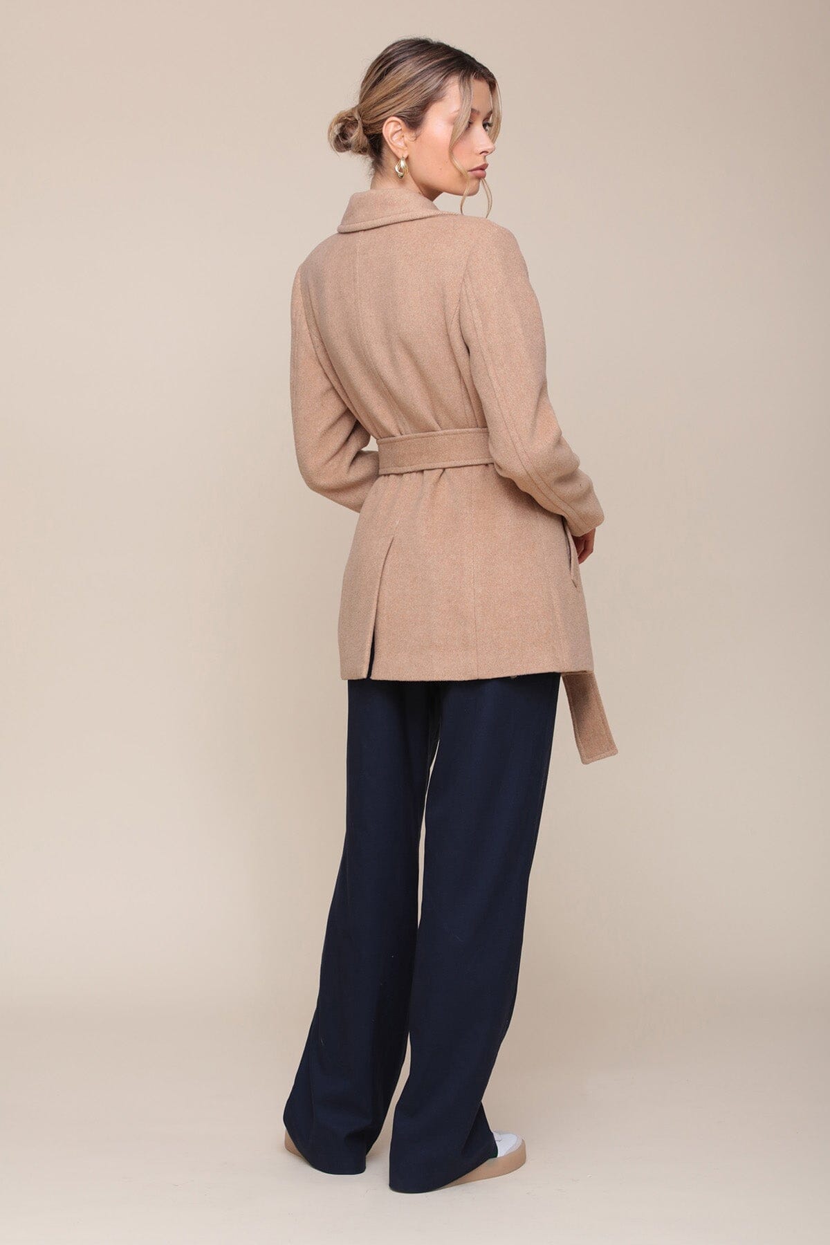 Avec les filles wool blend menswear coat cheap