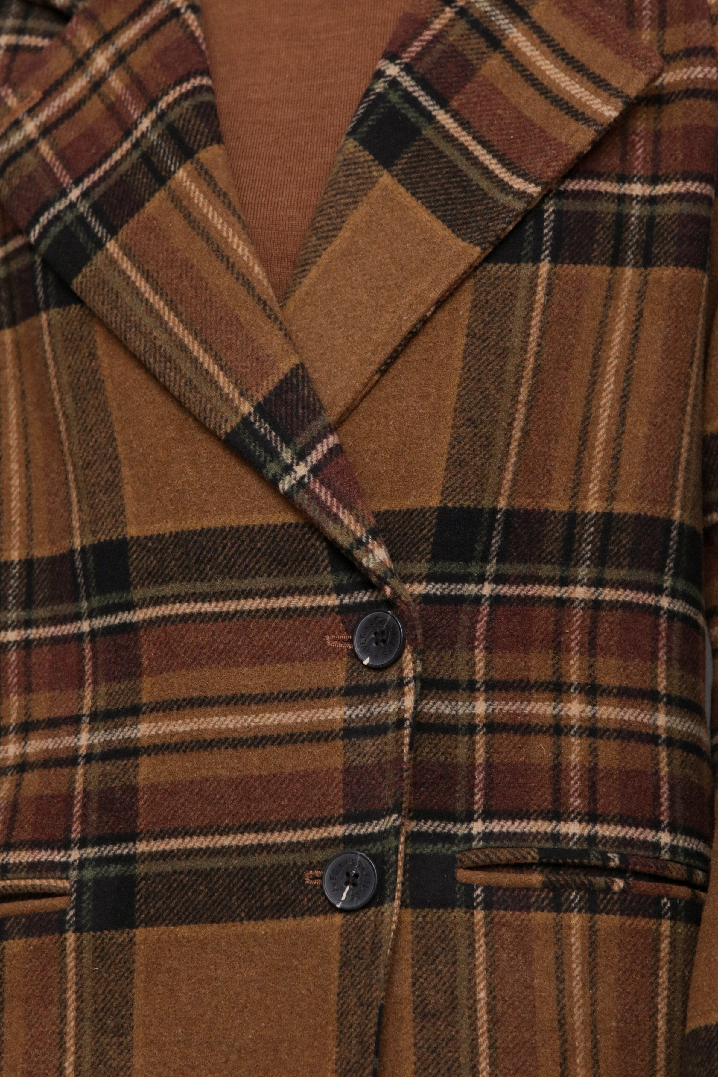 Plaid Relaxed Walker Coat Avec Les Filles 