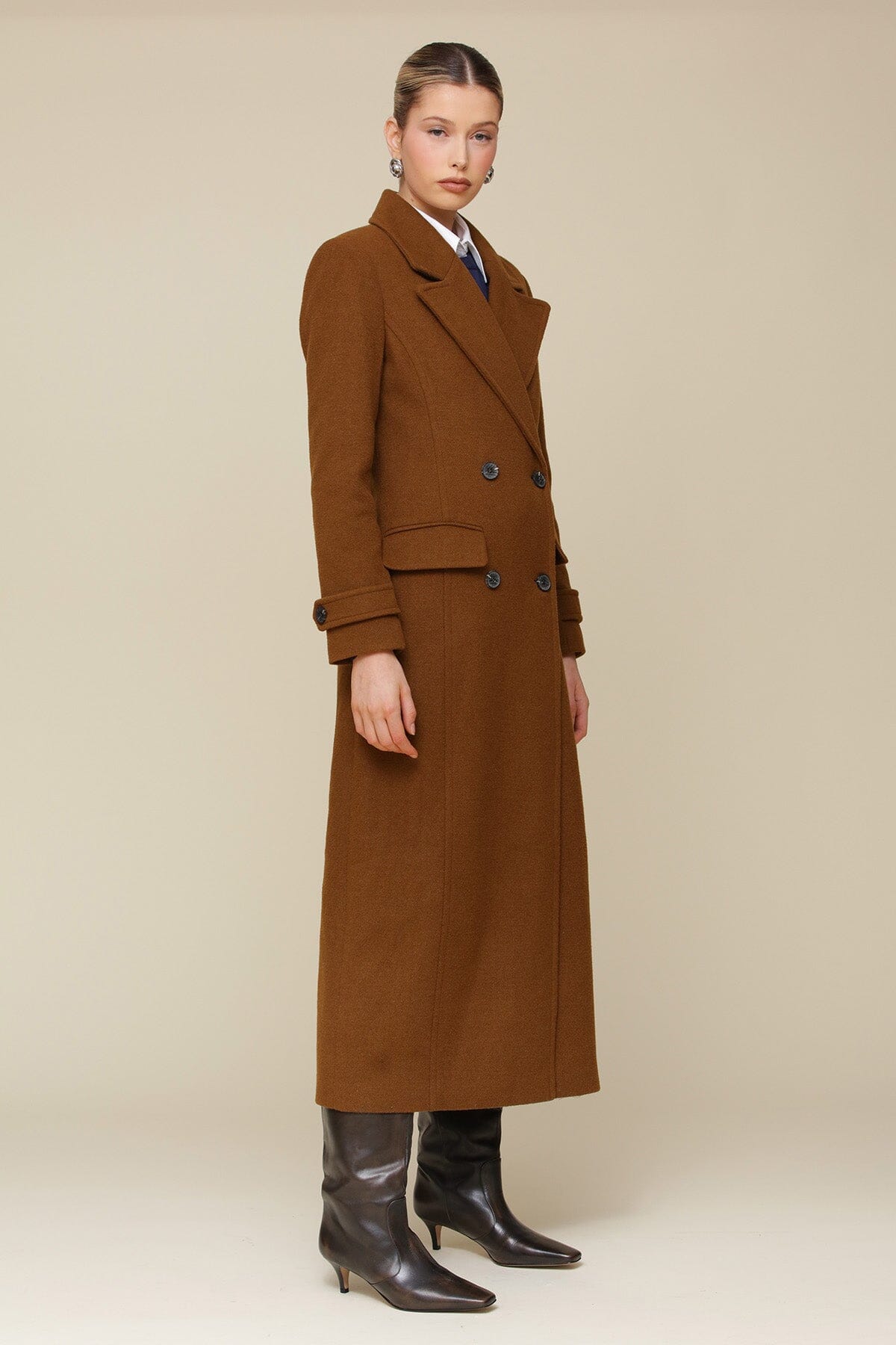 Avec les filles wool blend coat top