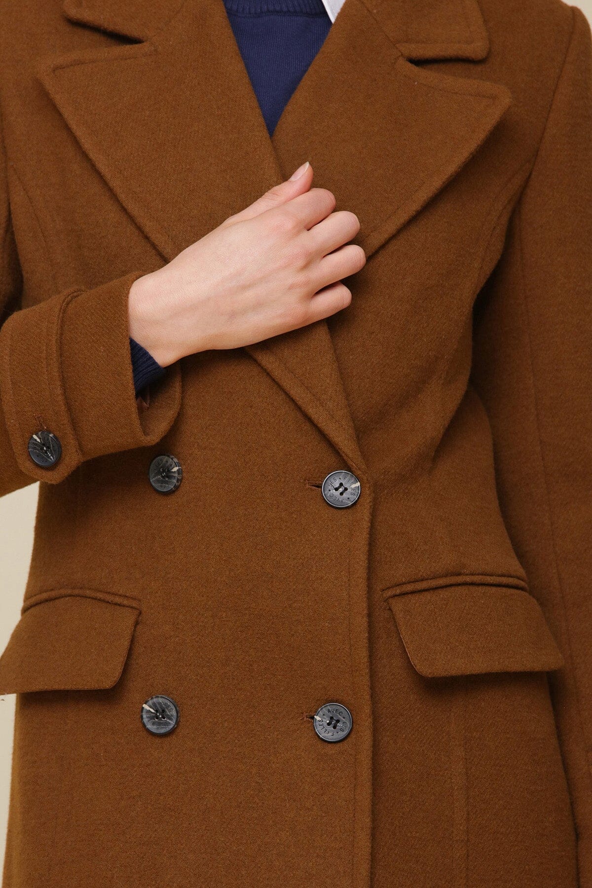 Staple Wool Blend Tailored Long Maxi Double Breasted Coat