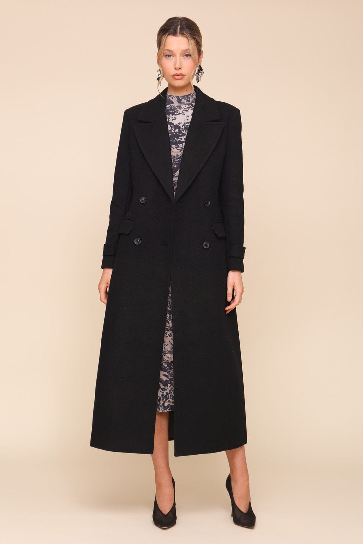 Staple Wool Blend Tailored Long Maxi Double Breasted Coat