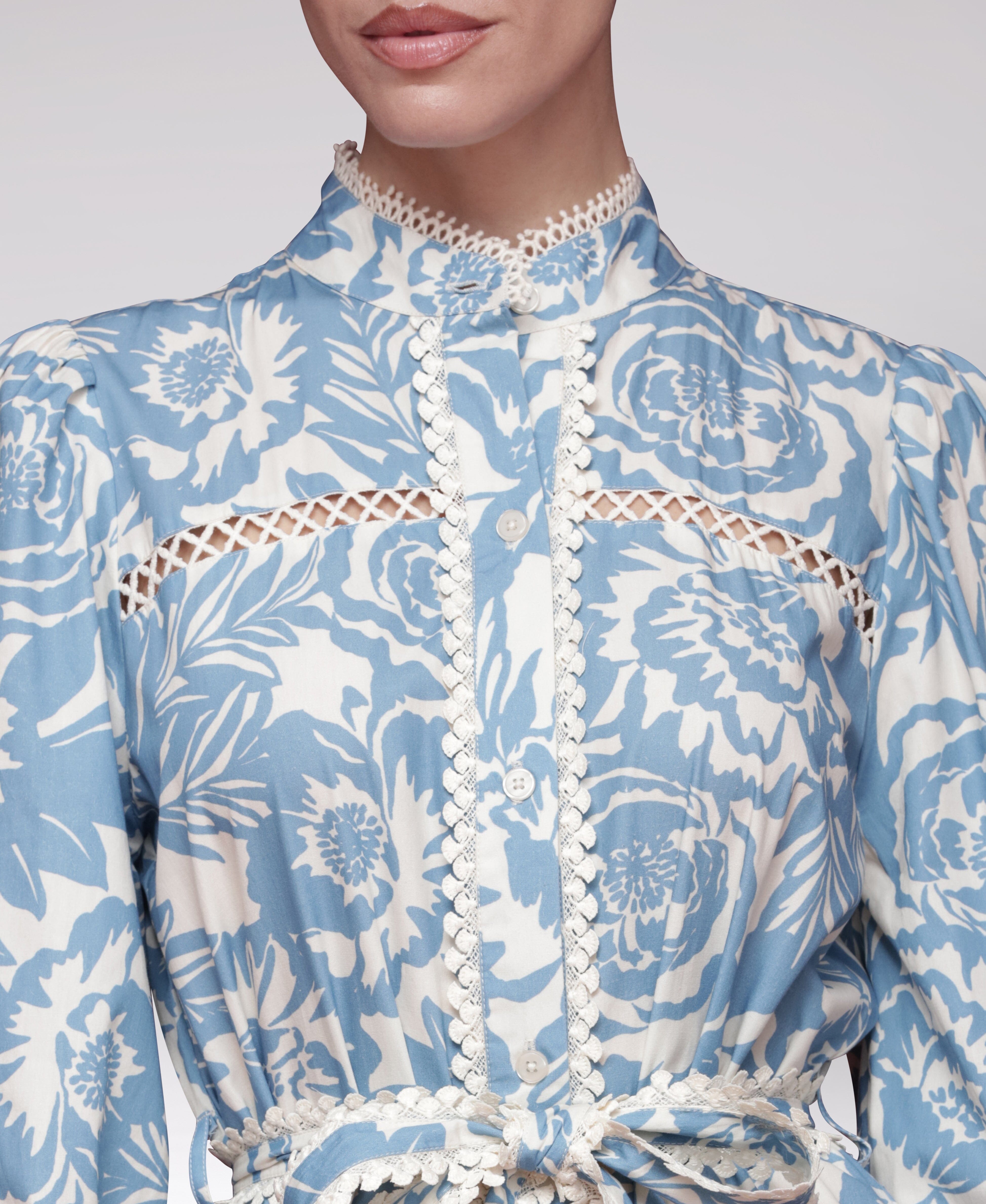 Light blue floral maxi dress- Shop maxi dresses for women by Avec Les Filles