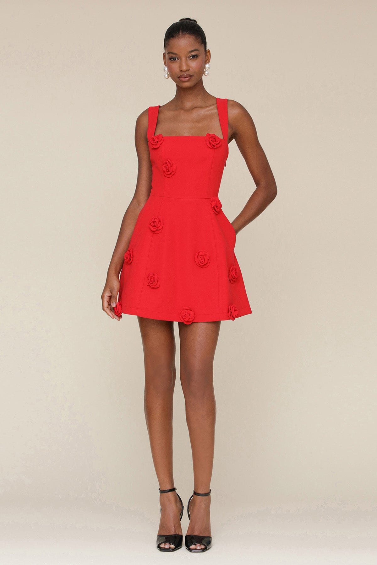 Mini Dress Cheap Flare Dresses Cute Flare Dresses Women's Rosette