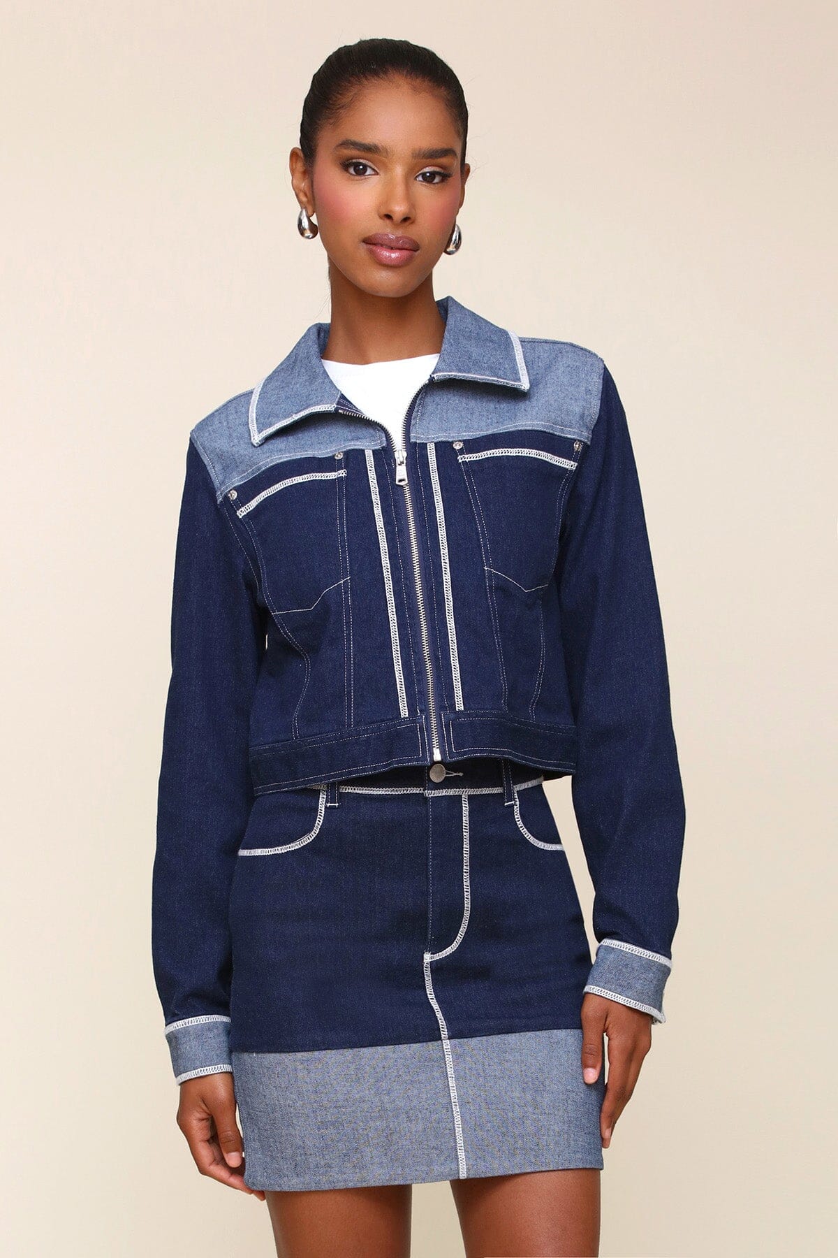 Two Tone Denim Jacket