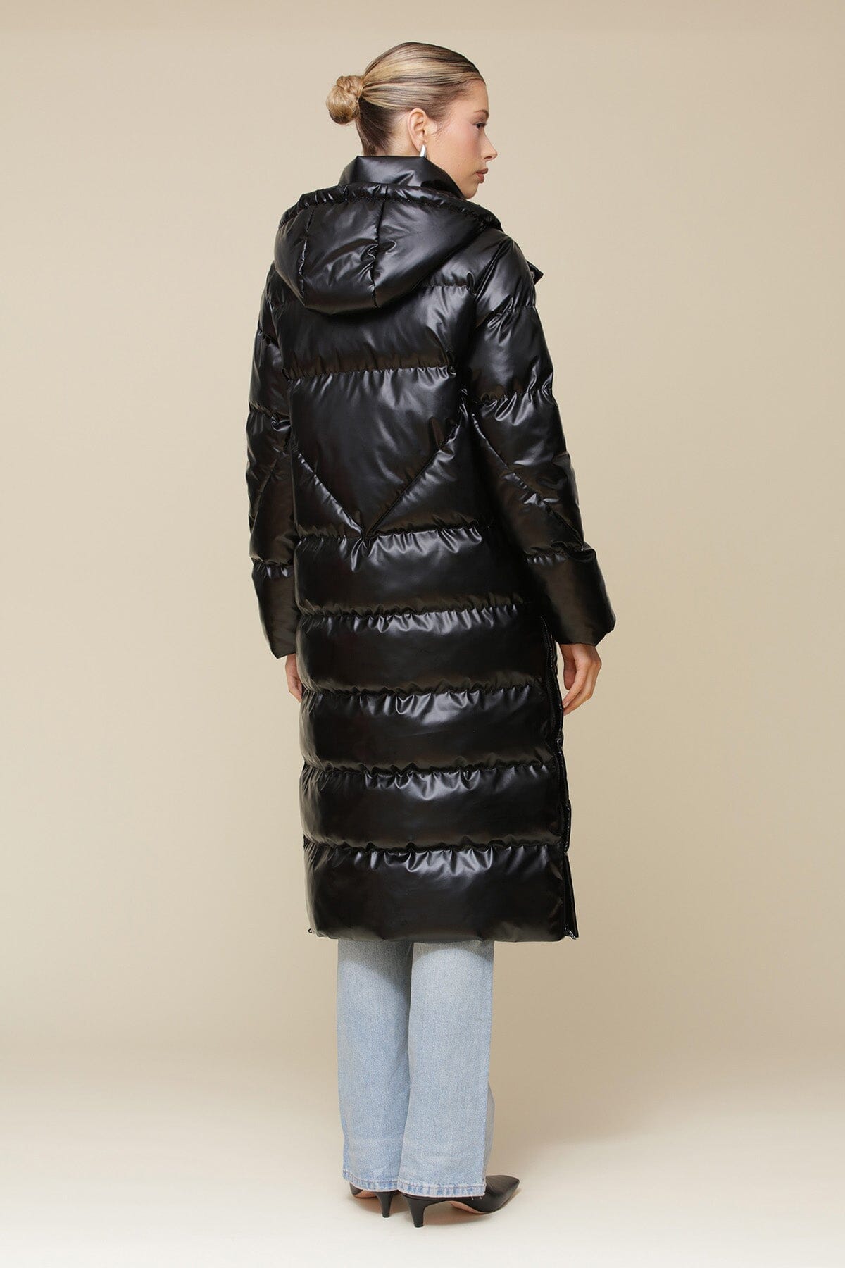 Faux-Ever Leather™ Thermalpuff™ Midi Puffer Coat Coats & Jackets Avec Les Filles 