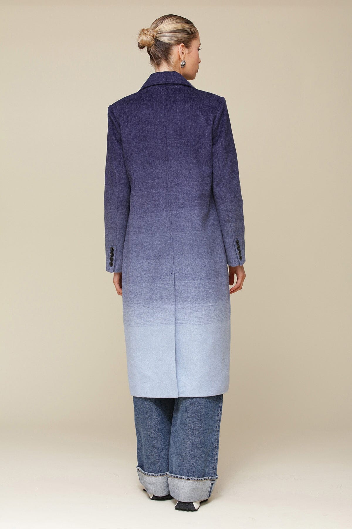 Avec les filles double breasted wool blend coat cheap