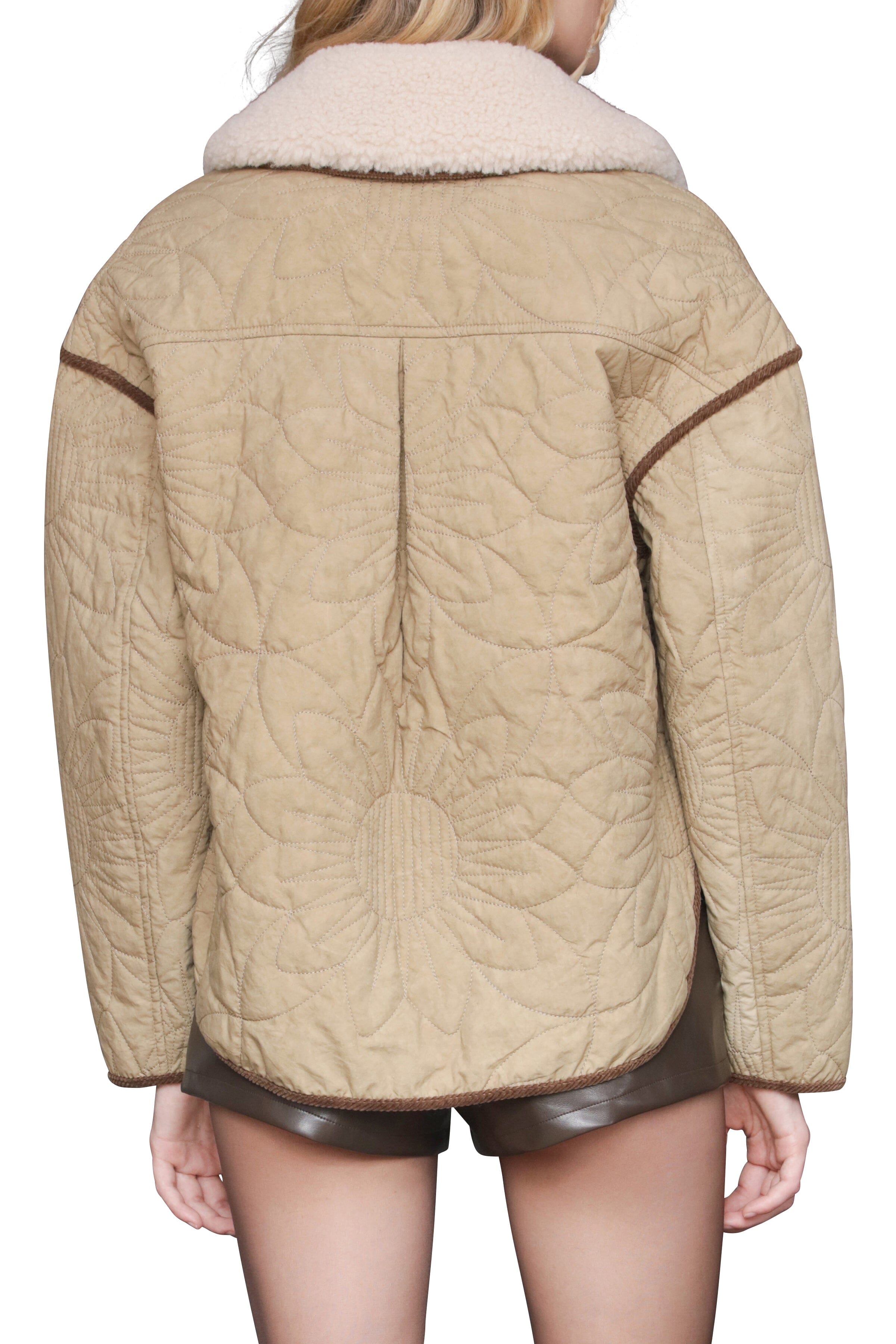 Floral Quilted Shacket With FU Avec Les Filles 