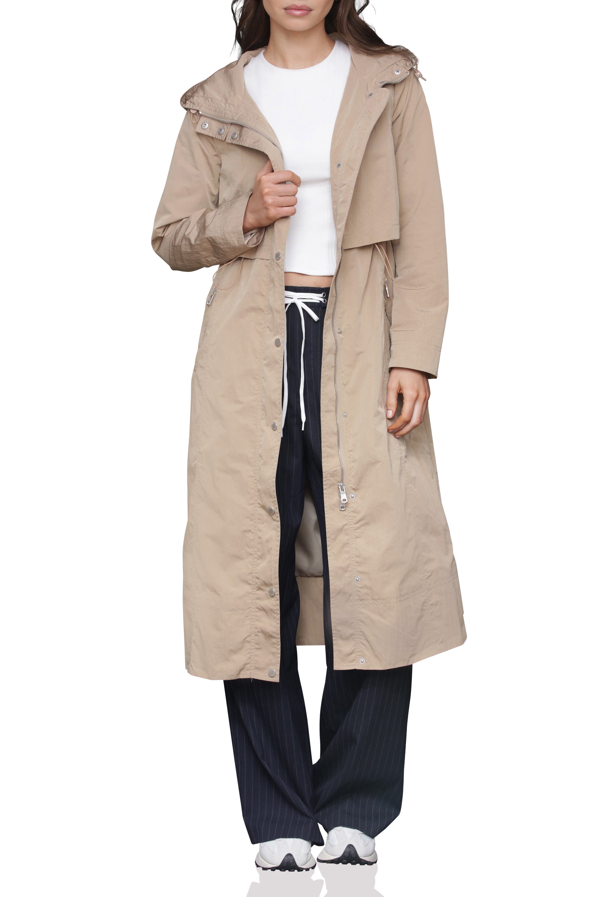 Maxi Hooded Anorak Coat Avec Les Filles 