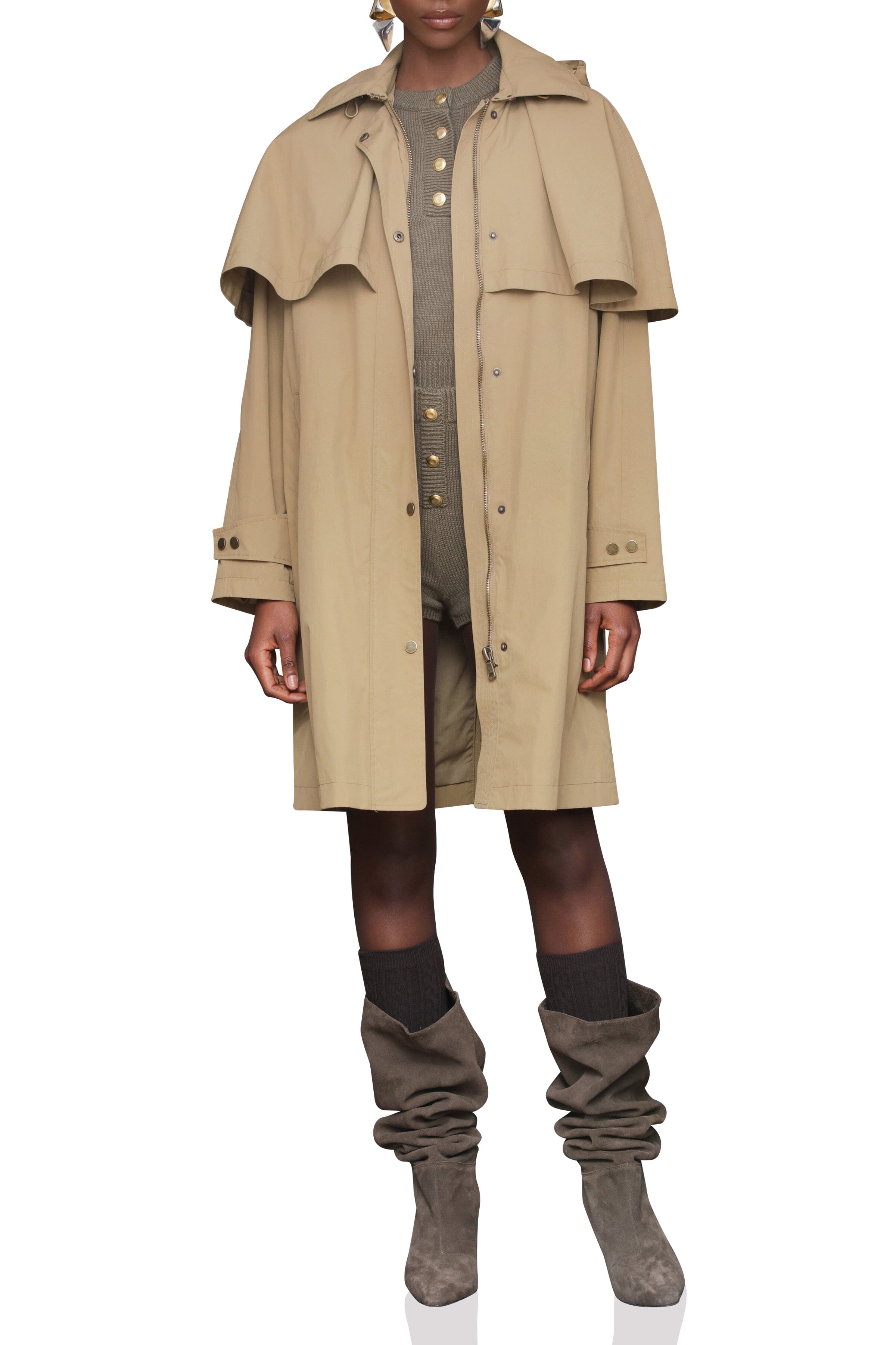 Nylon Cape Raincoat Avec Les Filles 