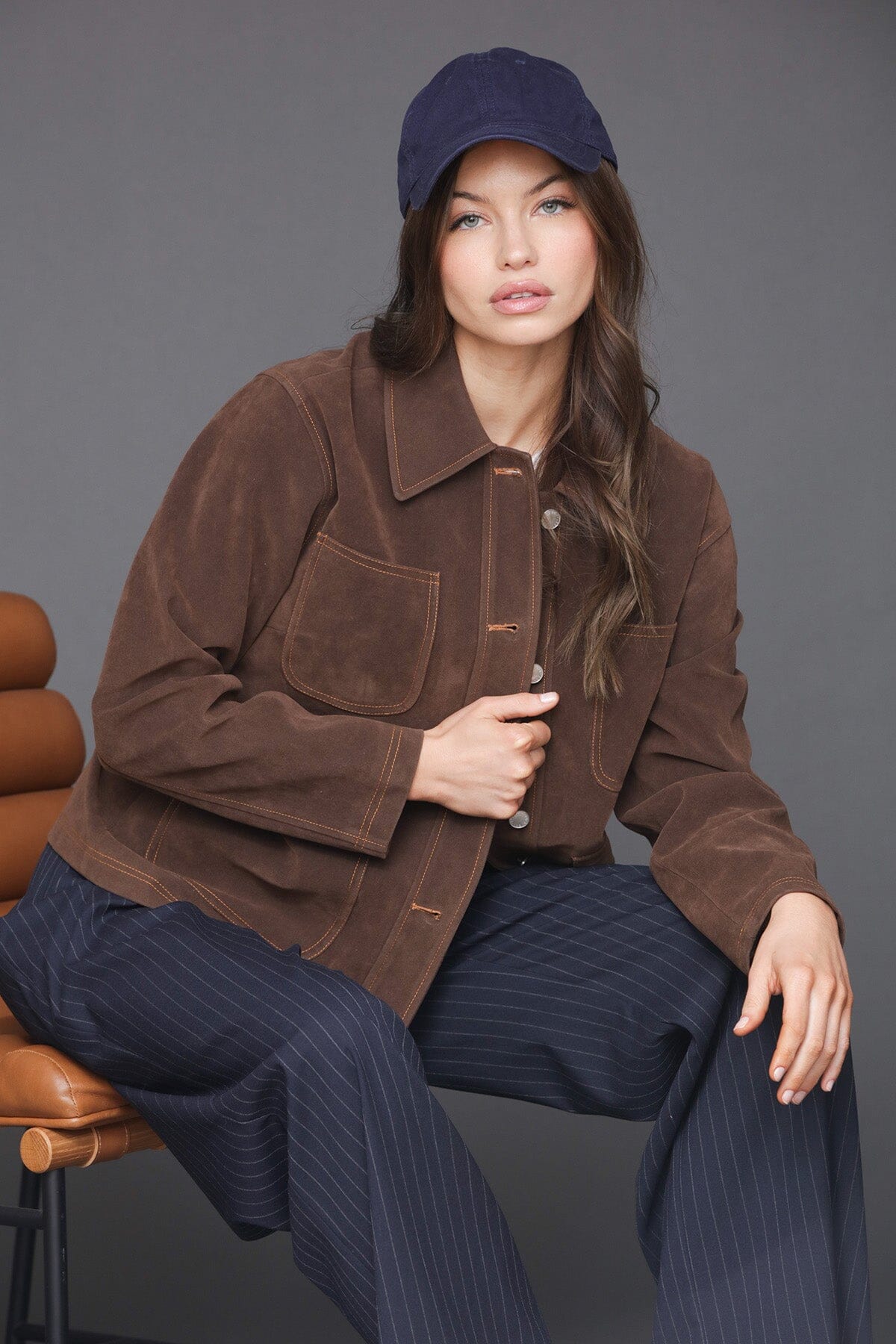 Faux Suede Barn Jacket Coats & Jackets Avec Les Filles 