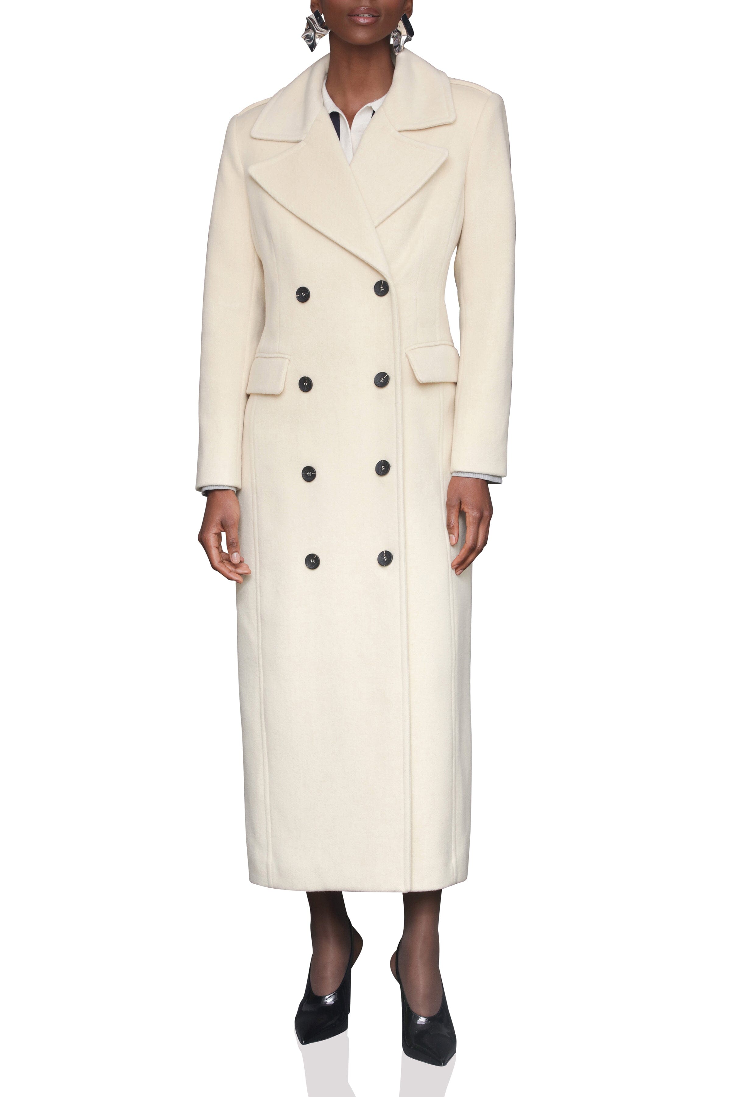 Maxi Double Breasted Coat Avec Les Filles 