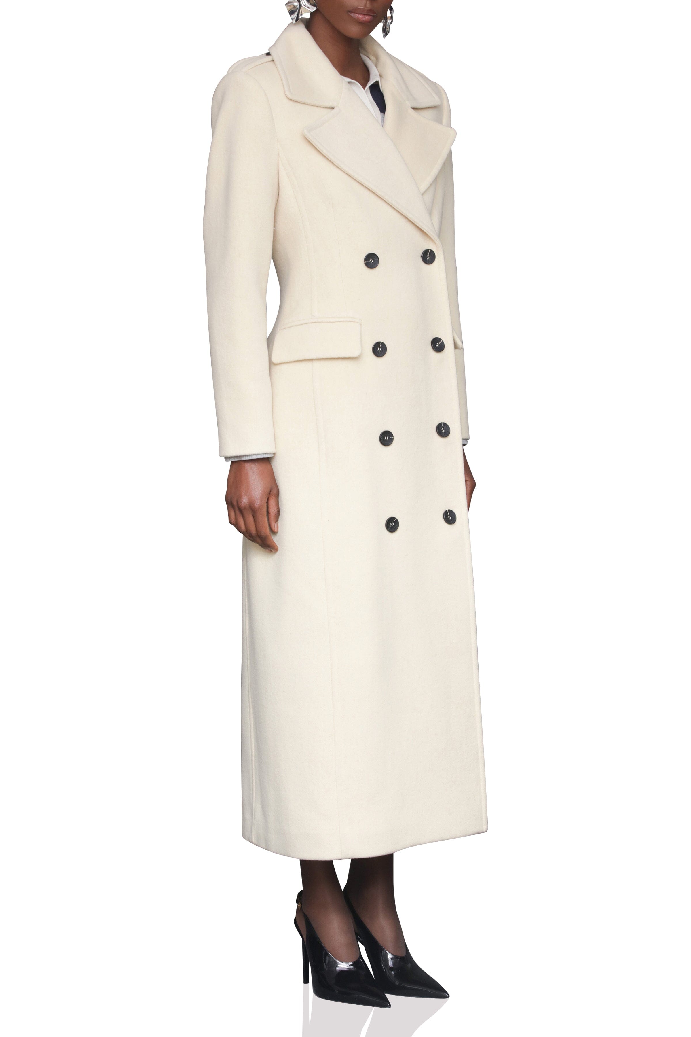 Maxi Double Breasted Coat Avec Les Filles 