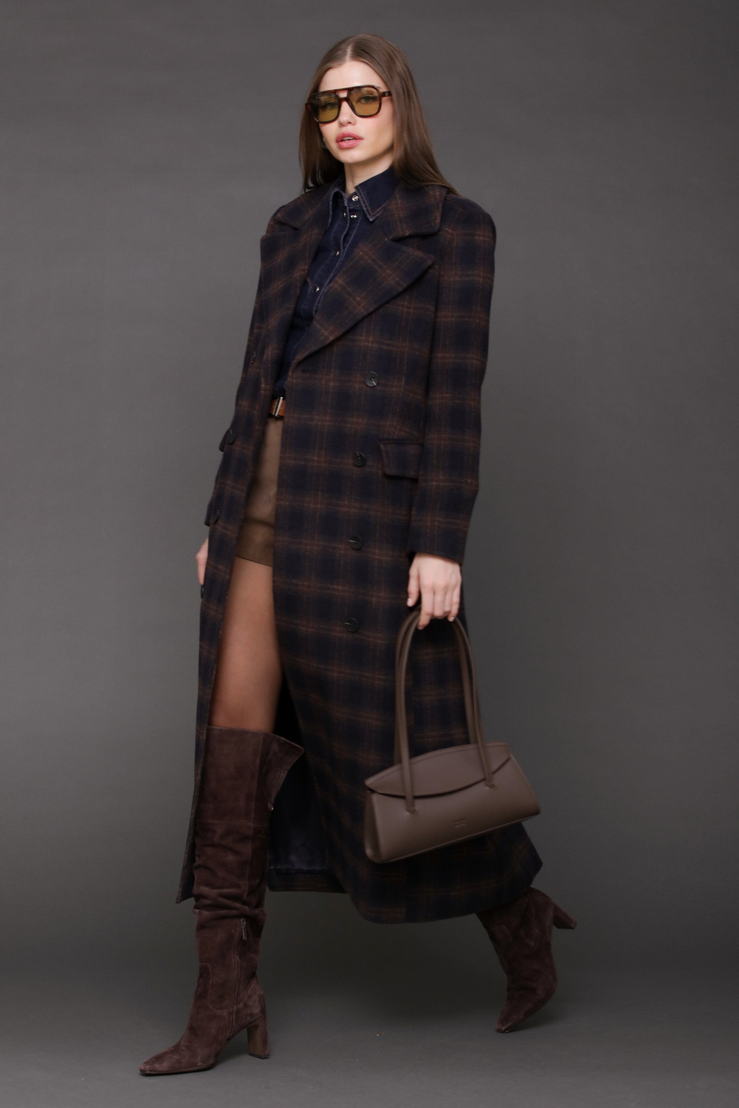 Maxi Double Breasted Coat Avec Les Filles 
