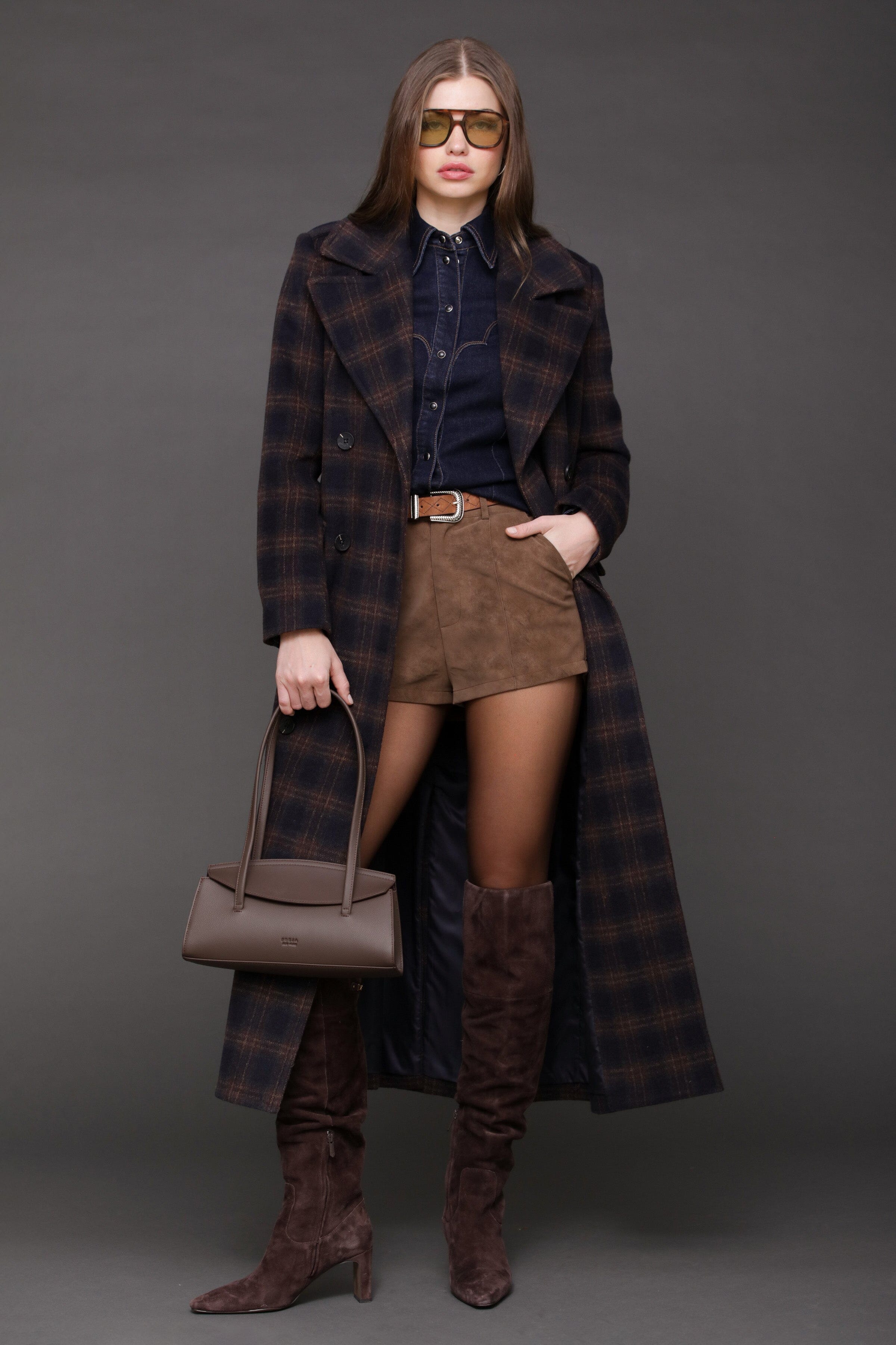 Maxi Double Breasted Coat Avec Les Filles 