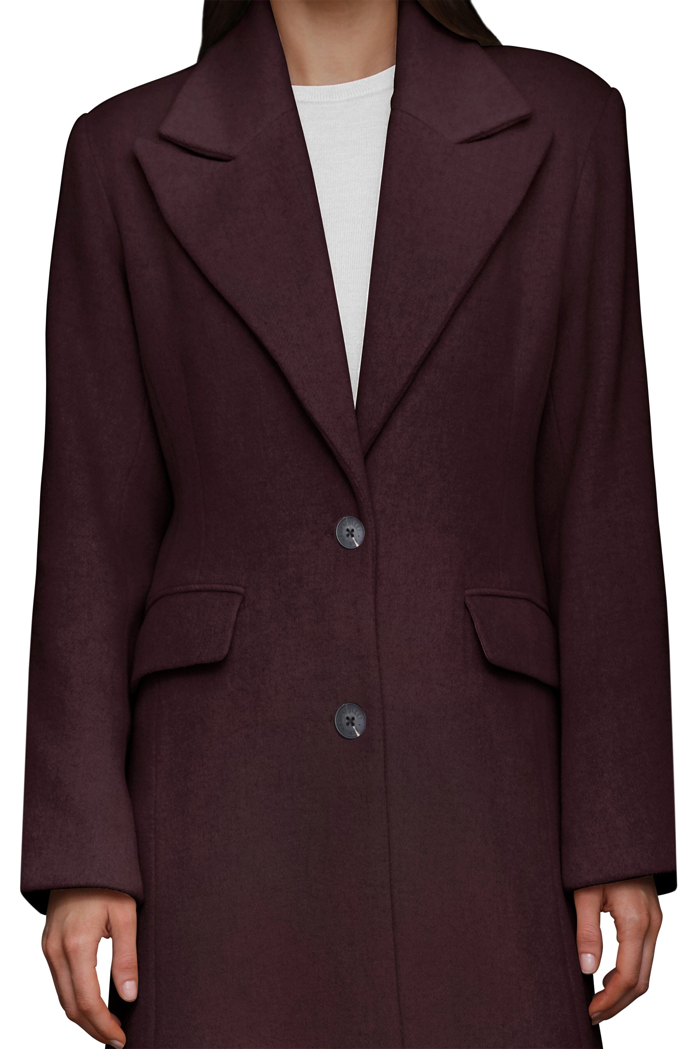 084964 Coat Strong Shoulder Tailored Bagatelle 