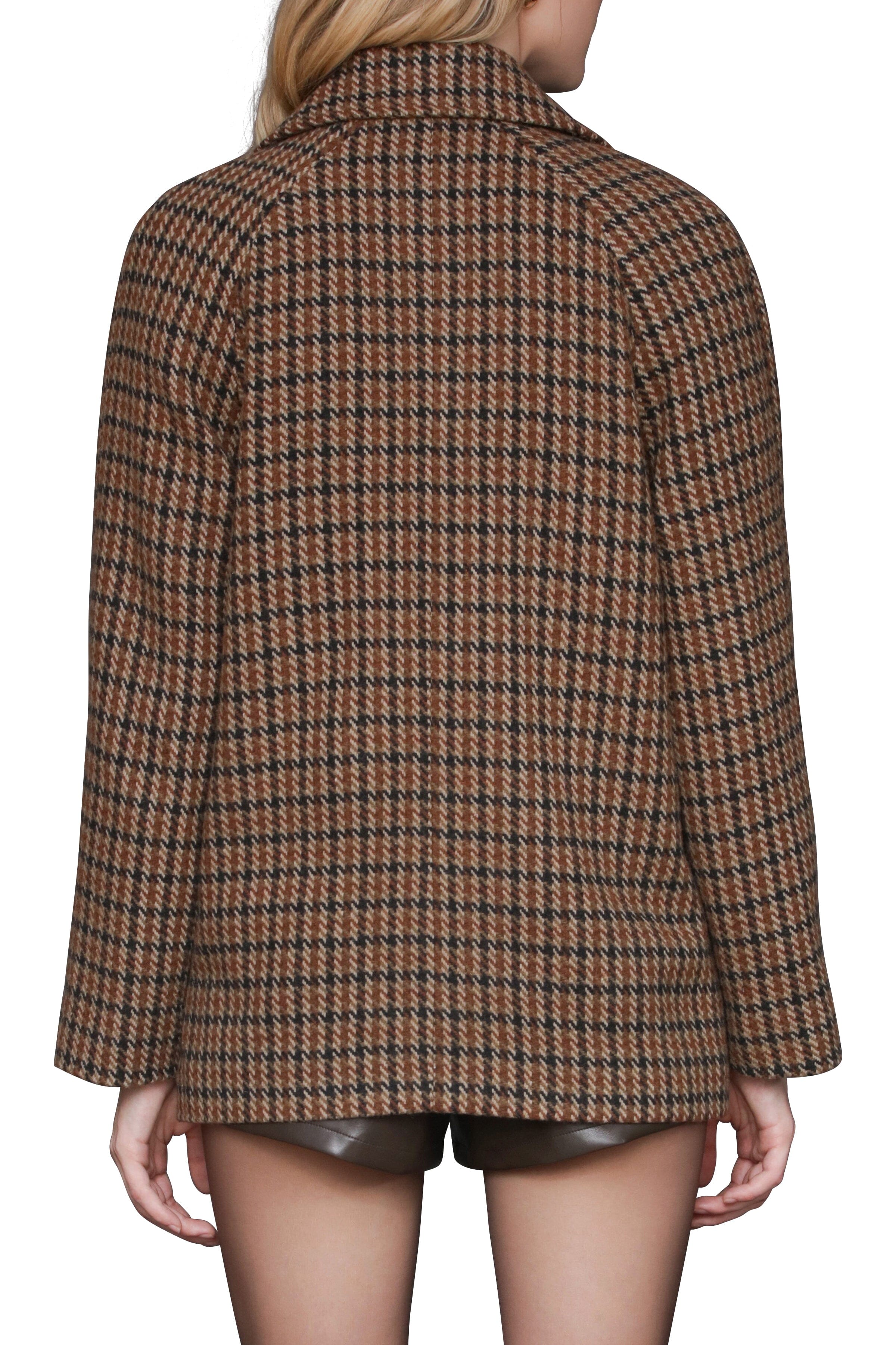 Plaid Raglan Peacoat Avec Les Filles 