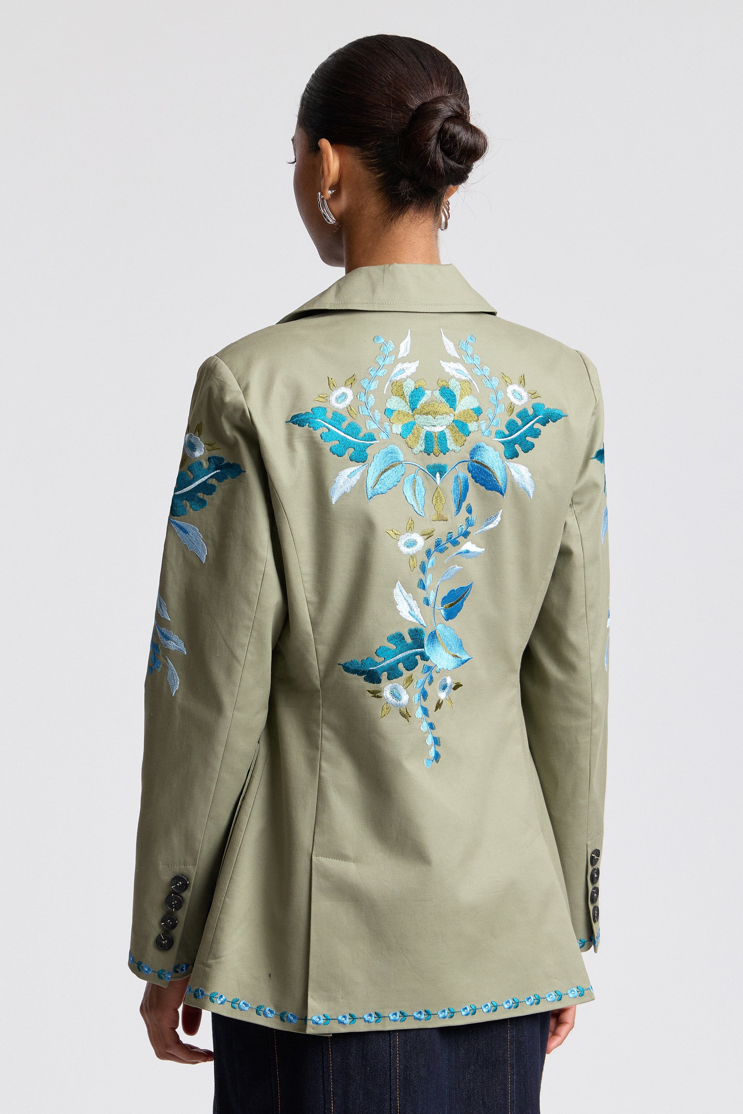 Floral Embroidered Blazer
