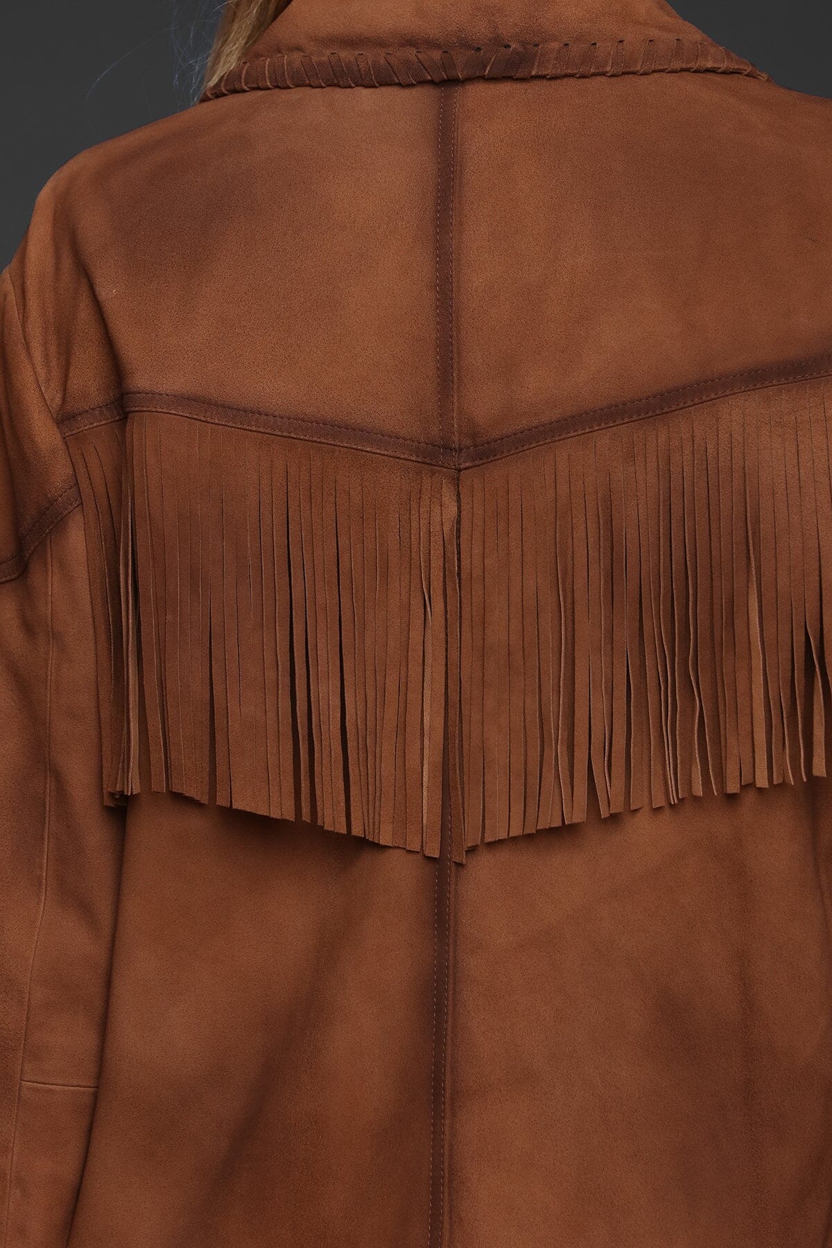 Genuine Suede Western Fringe Jacket Coats & Jackets Avec Les Filles 