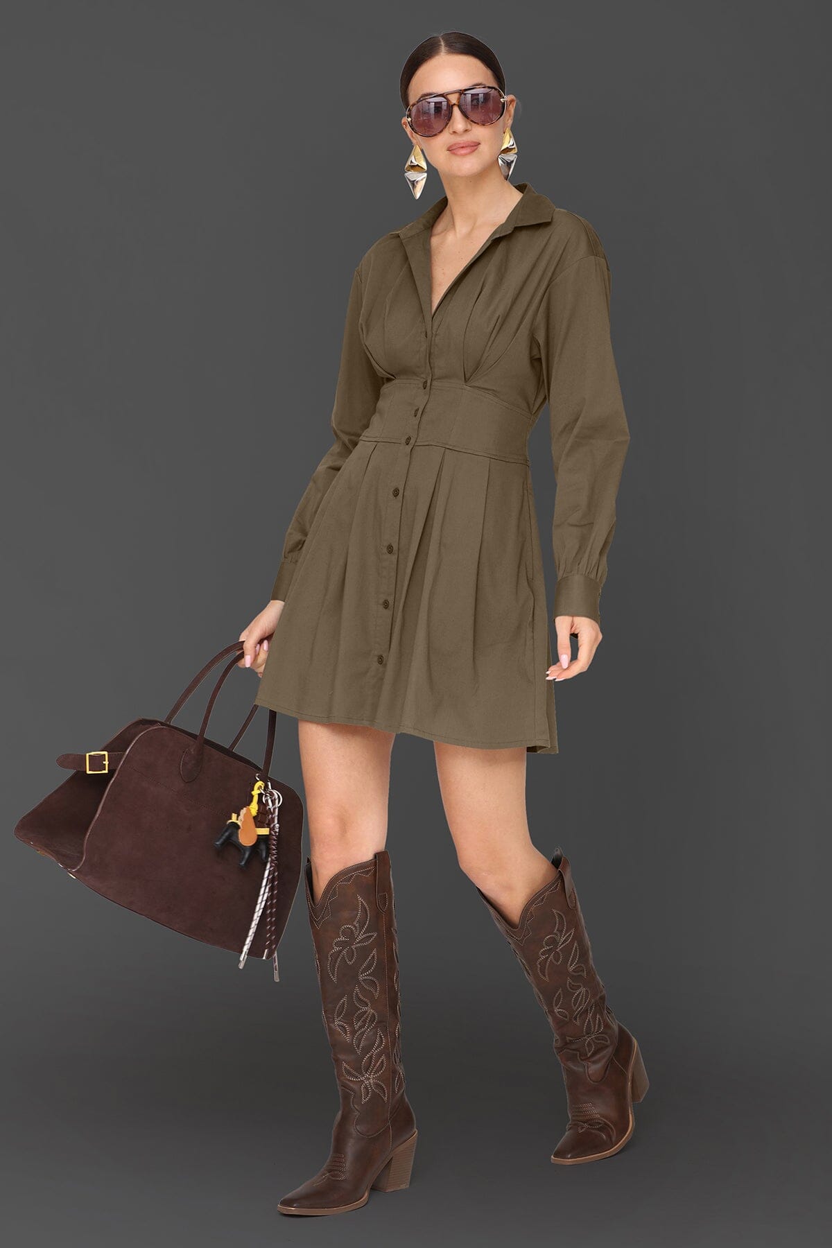 Cotton Corset Mini Shirtdress Dresses Avec Les Filles 