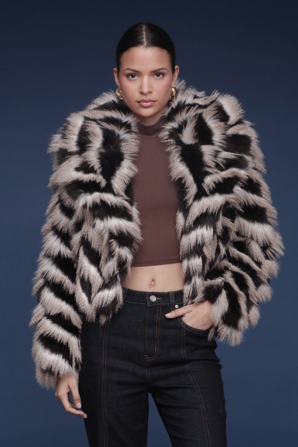 Jacket Bigger Collar Cropped Coats & Jackets Avec Les Filles 