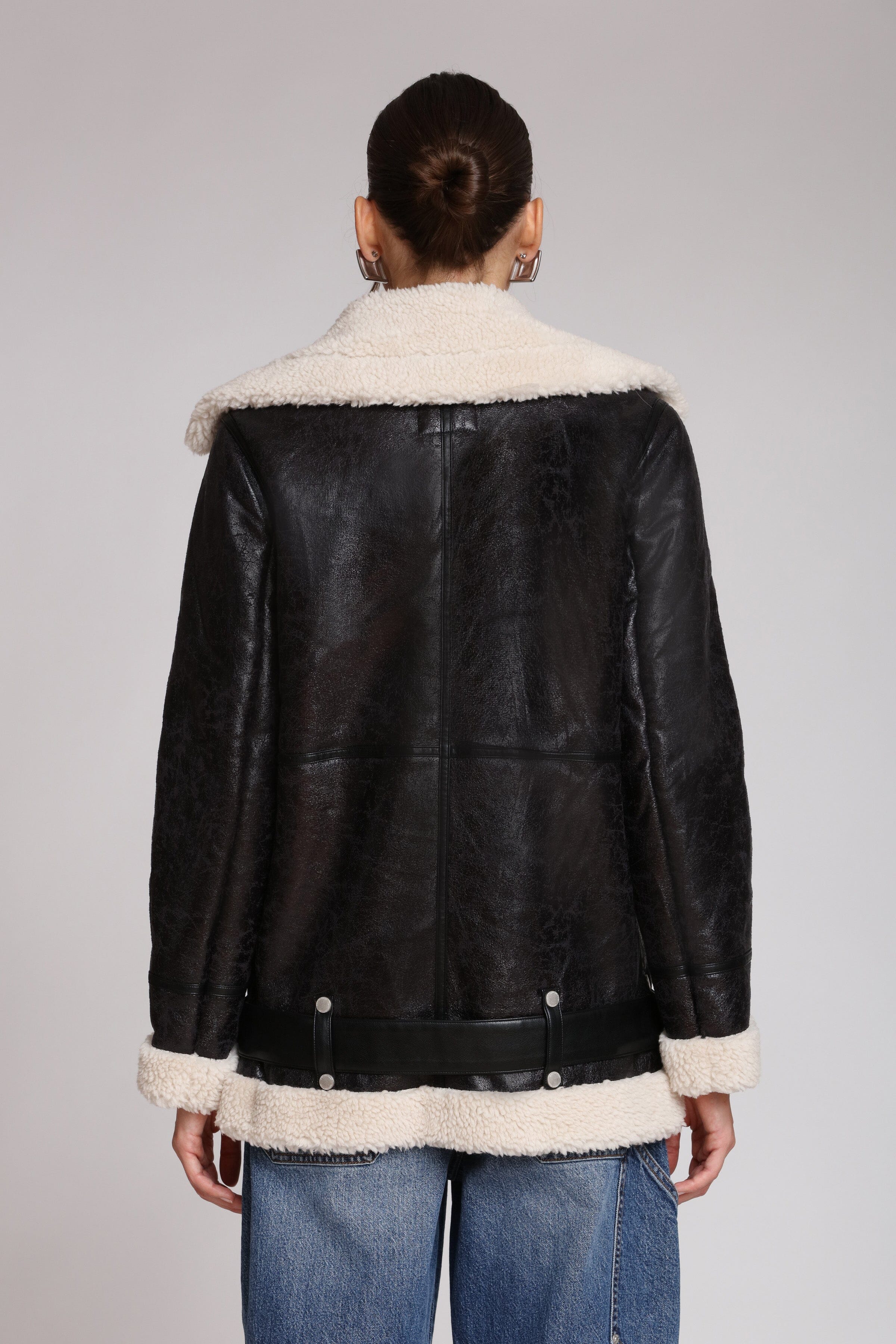 Faux Shearling Biker Coat Coats & Jackets Avec Les Filles 