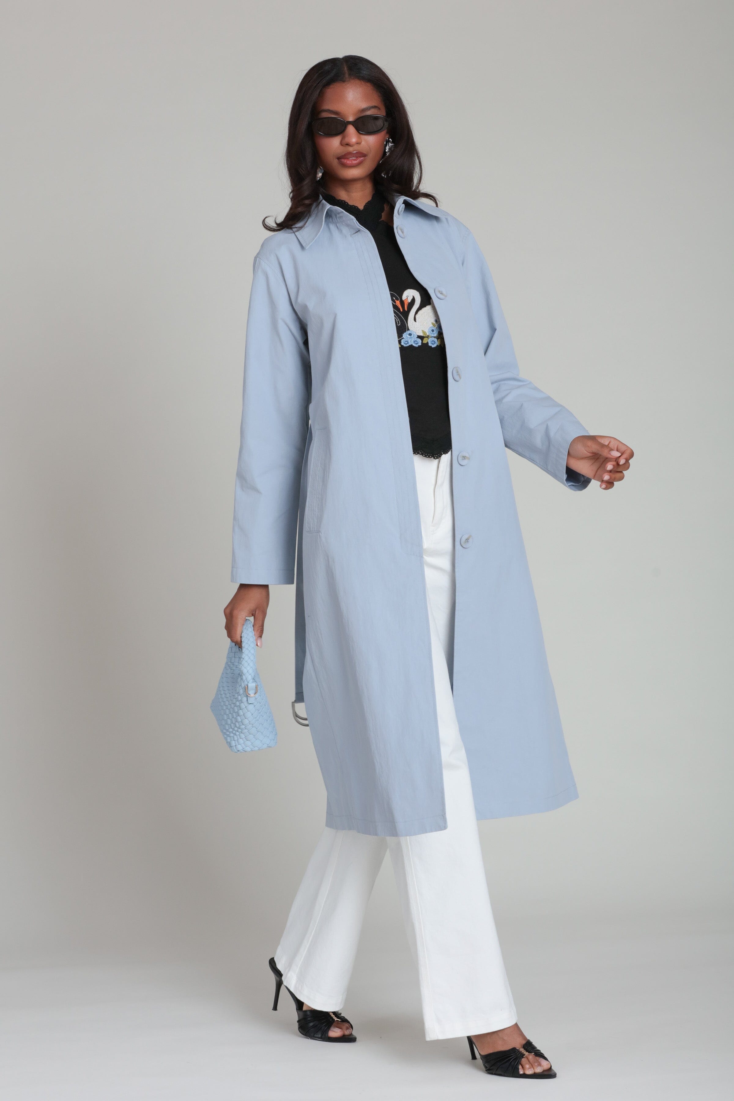 Minimalist Cotton Nylon Trench Coat Coats & Jackets Avec Les Filles 