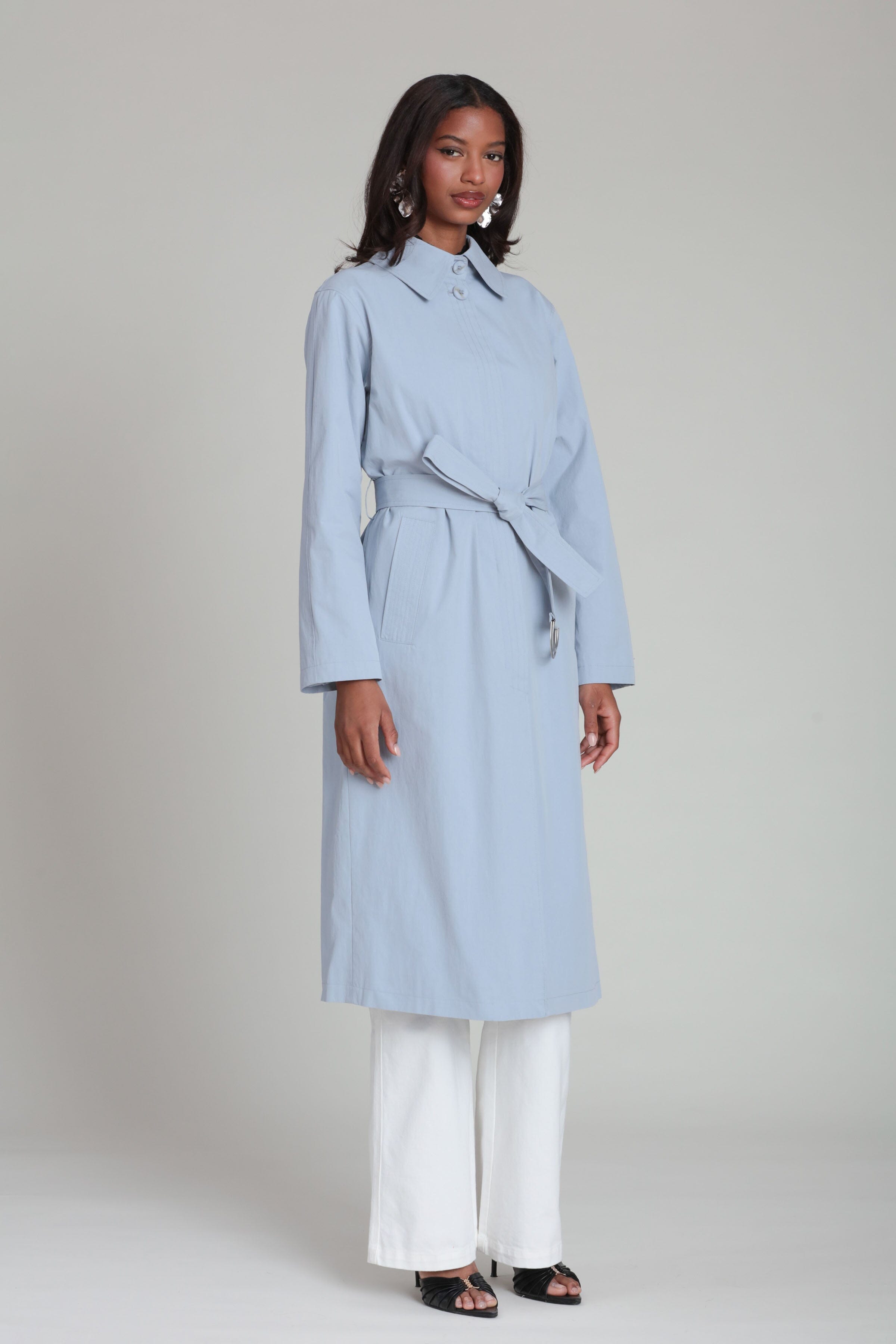 Minimalist Cotton Nylon Trench Coat Coats & Jackets Avec Les Filles 