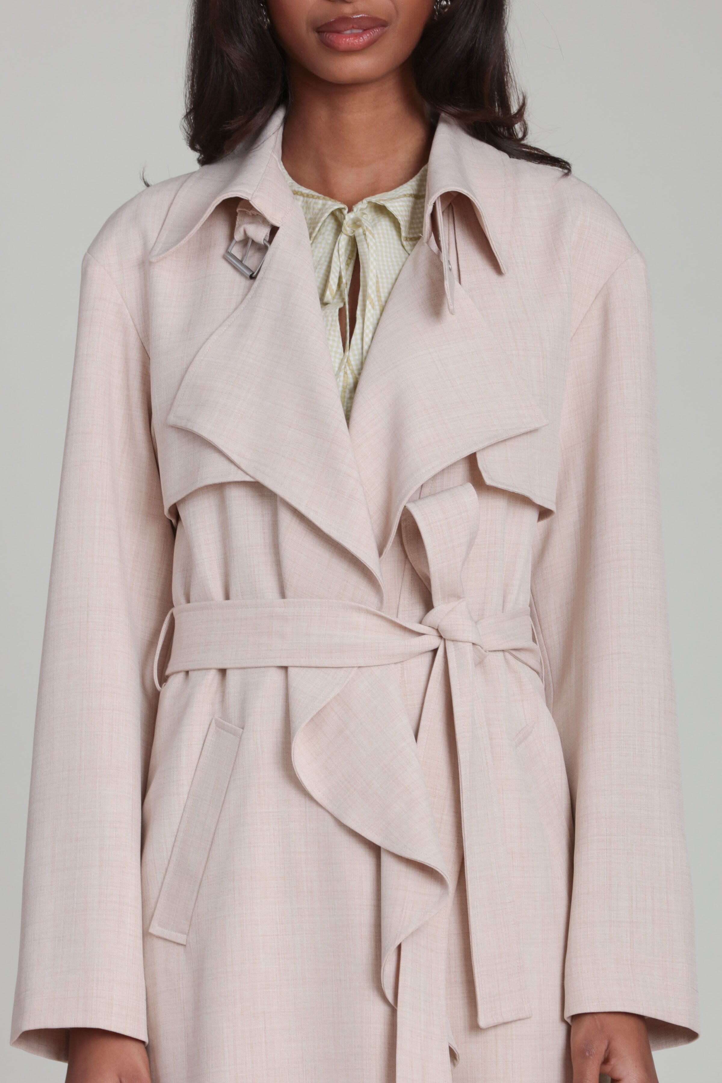 Waterfall Drape Trench Coat Coats & Jackets Avec Les Filles 