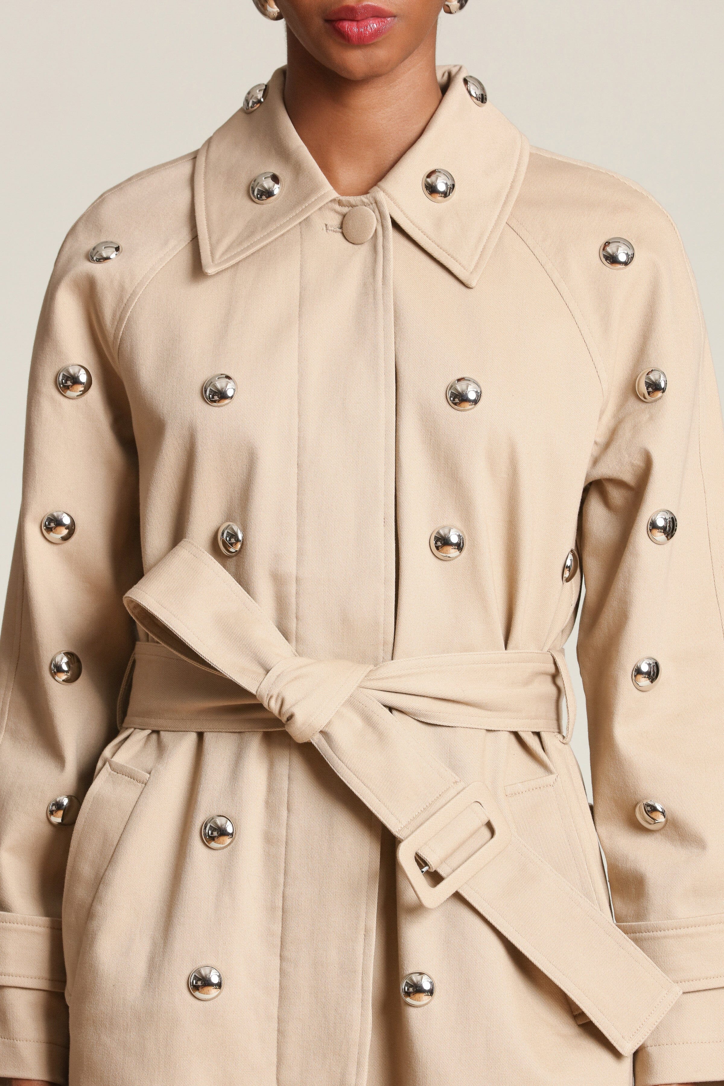 Women's trench coat buttoned to the top - Shop designer long coats by Avec Les Filles