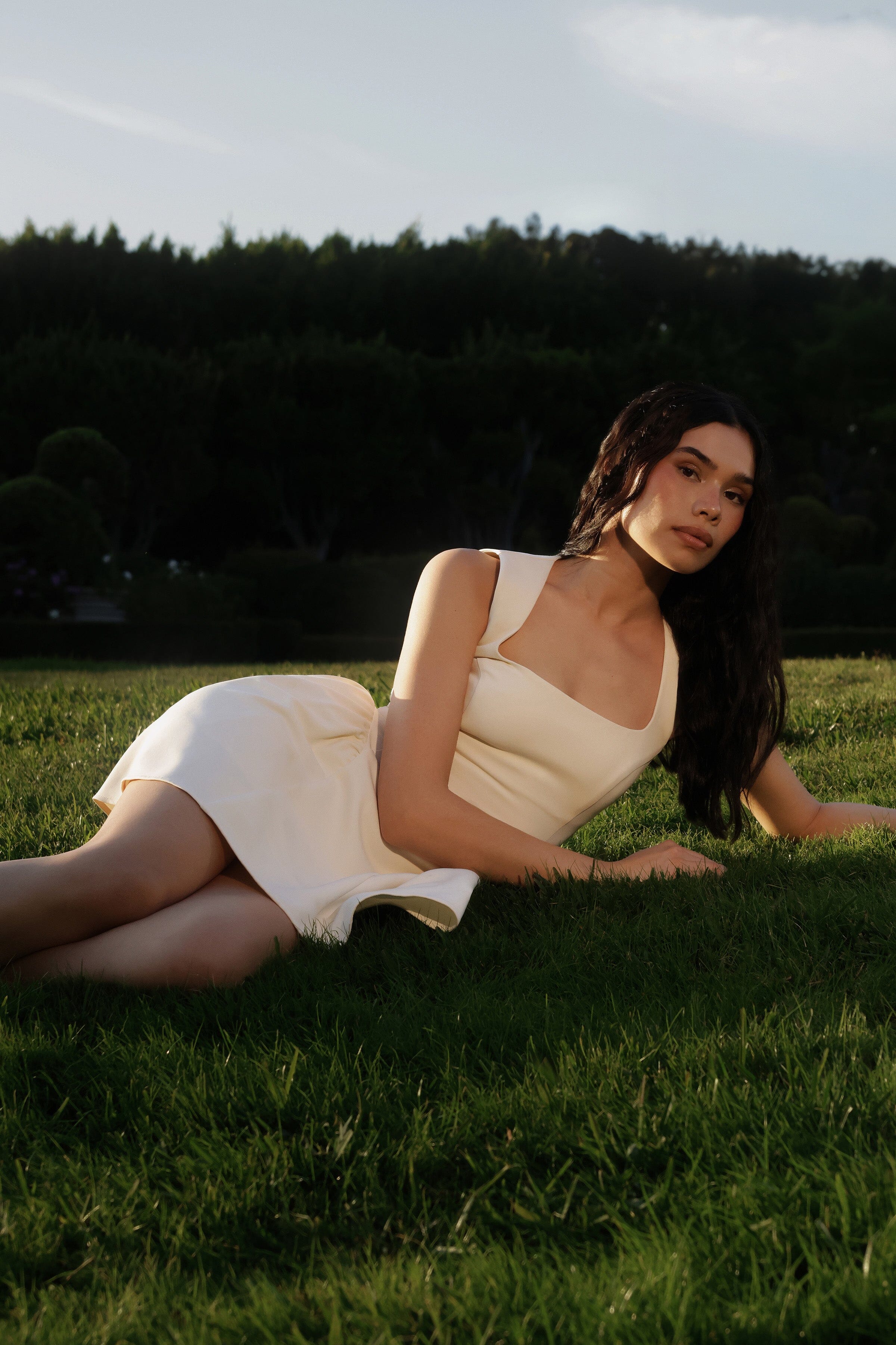 Sculpted Flounce Mini Dress Dresses Avec Les Filles 