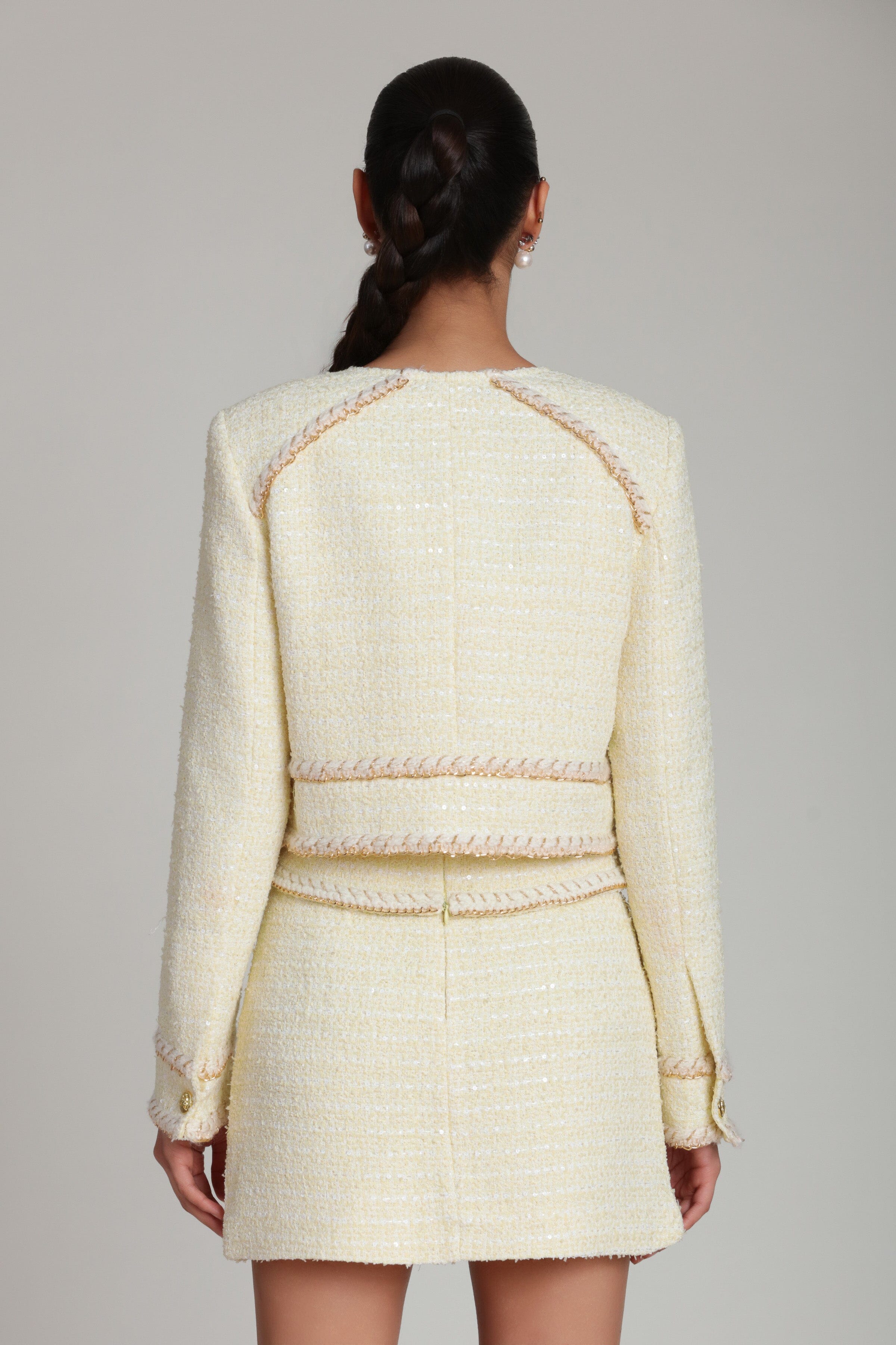 Tweed Chain Trim Jacket Coats & Jackets Avec Les Filles 