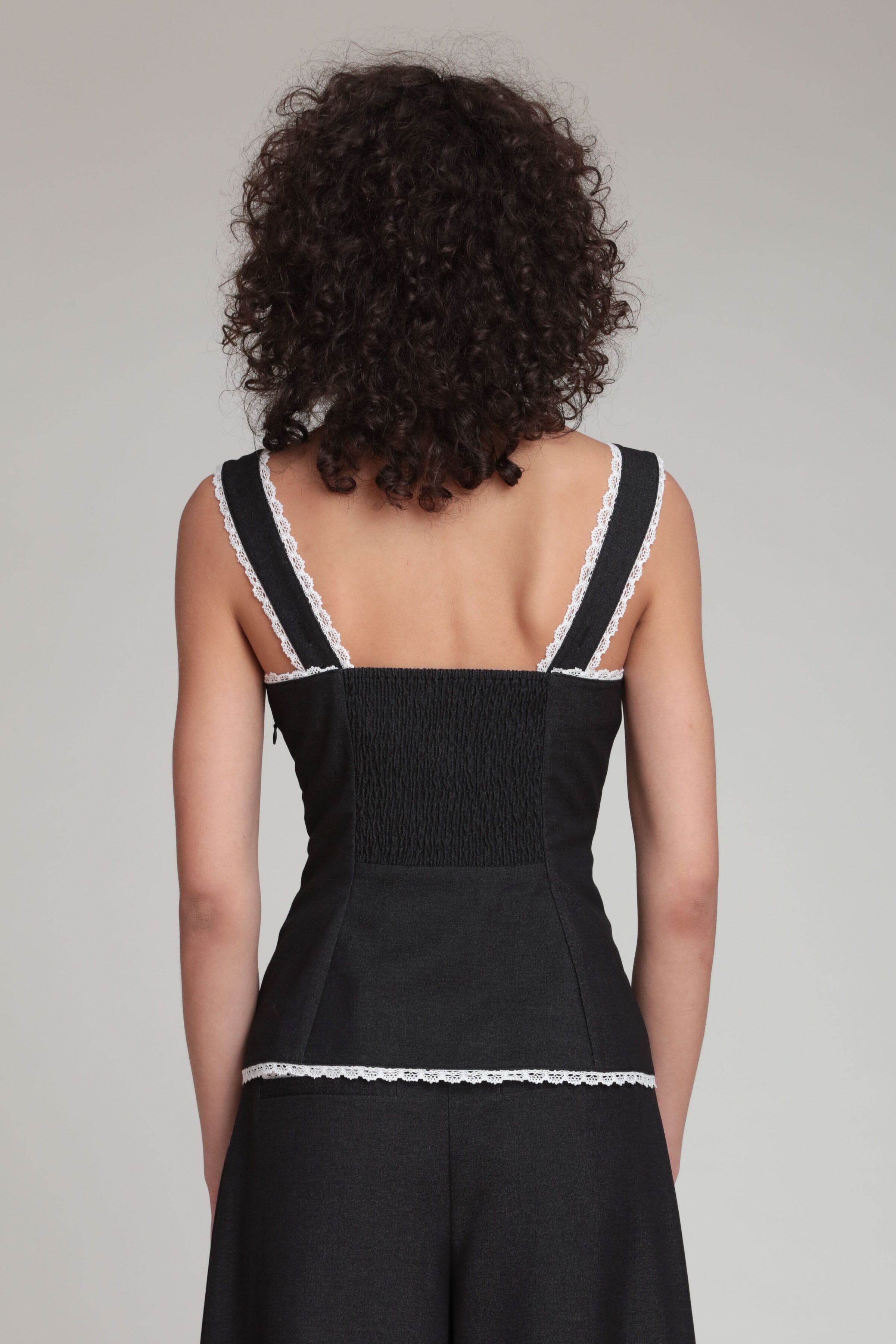 Heather black button up tank top - Shop women's cute black tops by Avec Les Filles