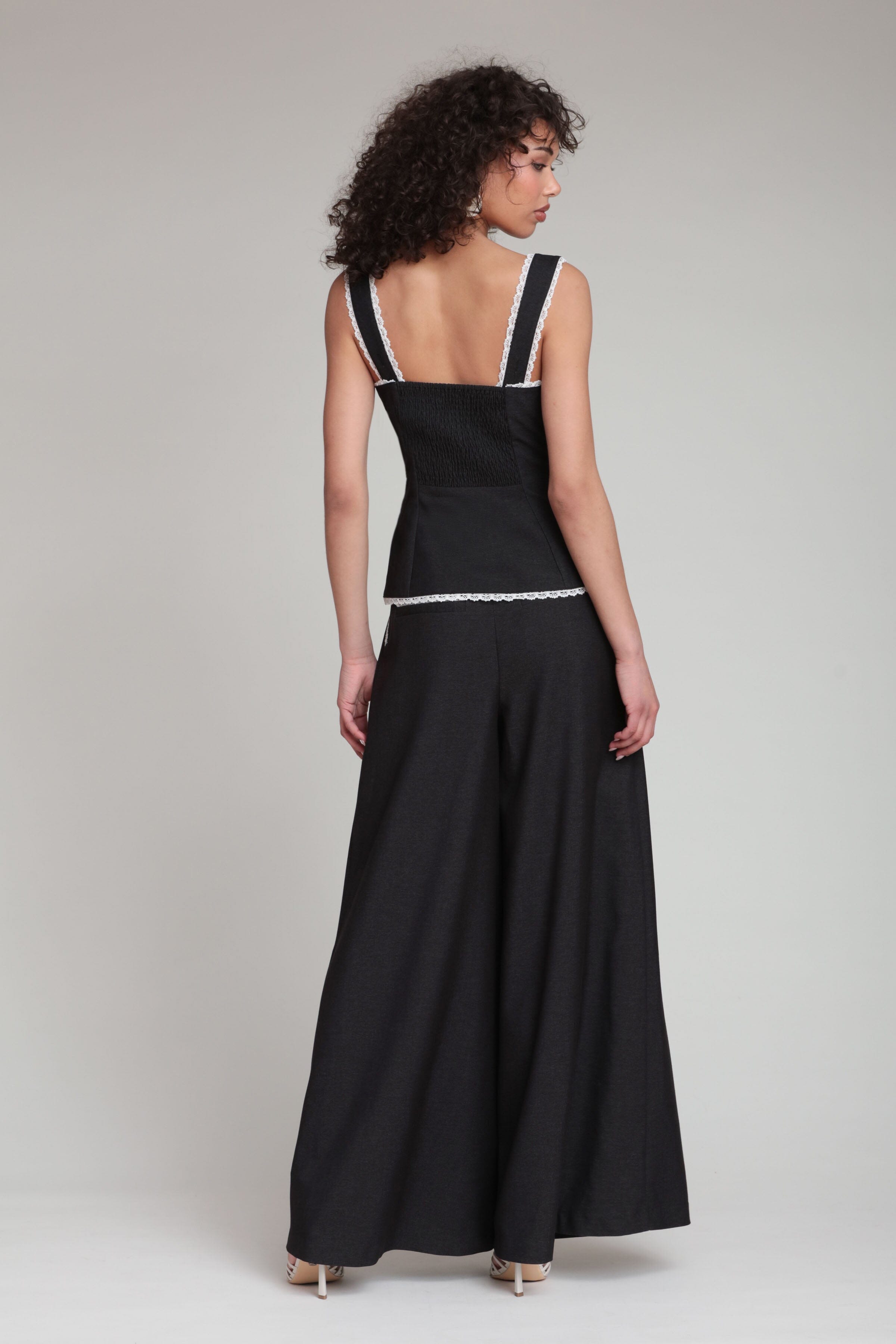 Black wide leg pants with tank top - Shop women's cute wide leg pants & tank tops by Avec Les Filles