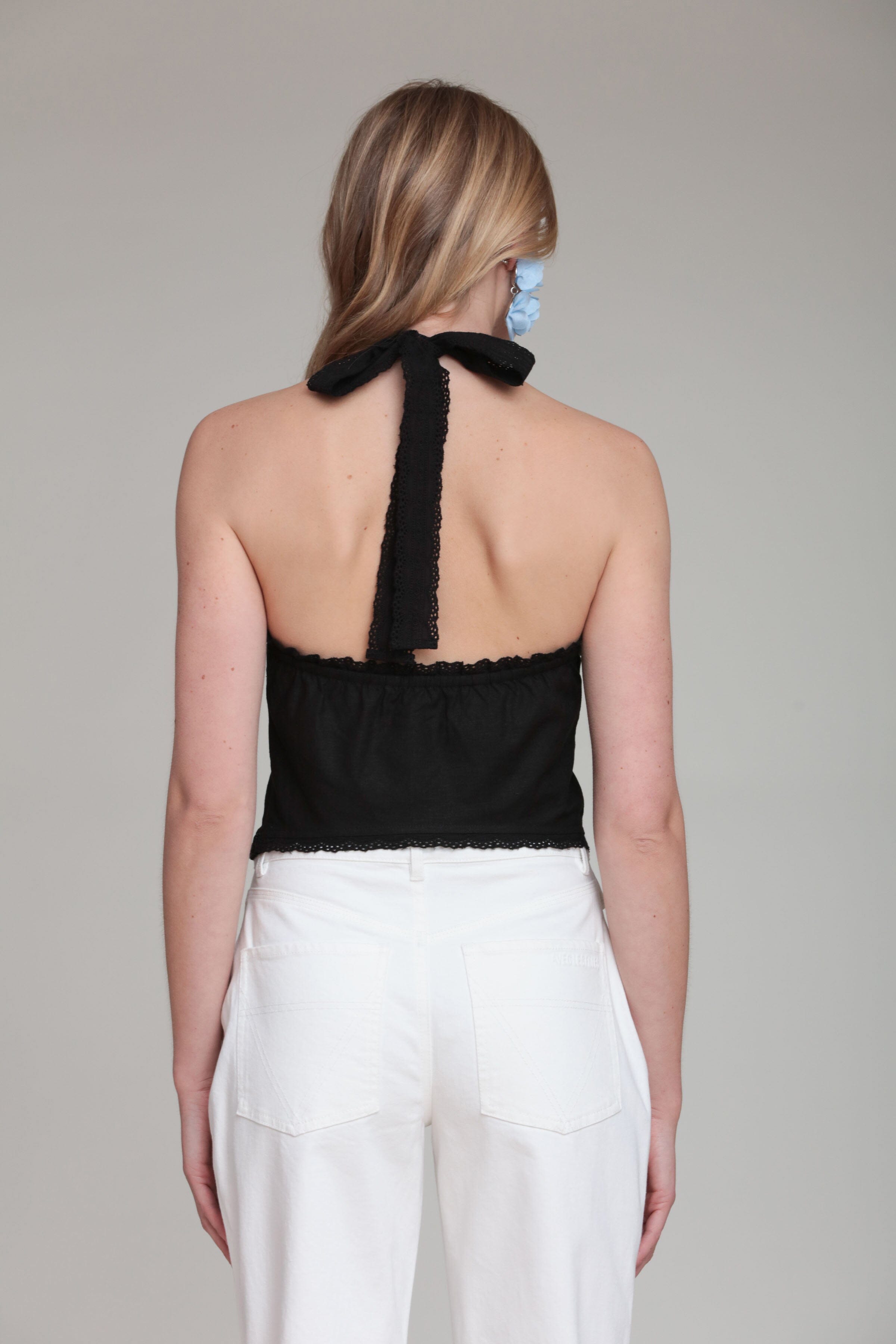 Black halter neck top - Shop women's cute crop tops by Avec Les Filles