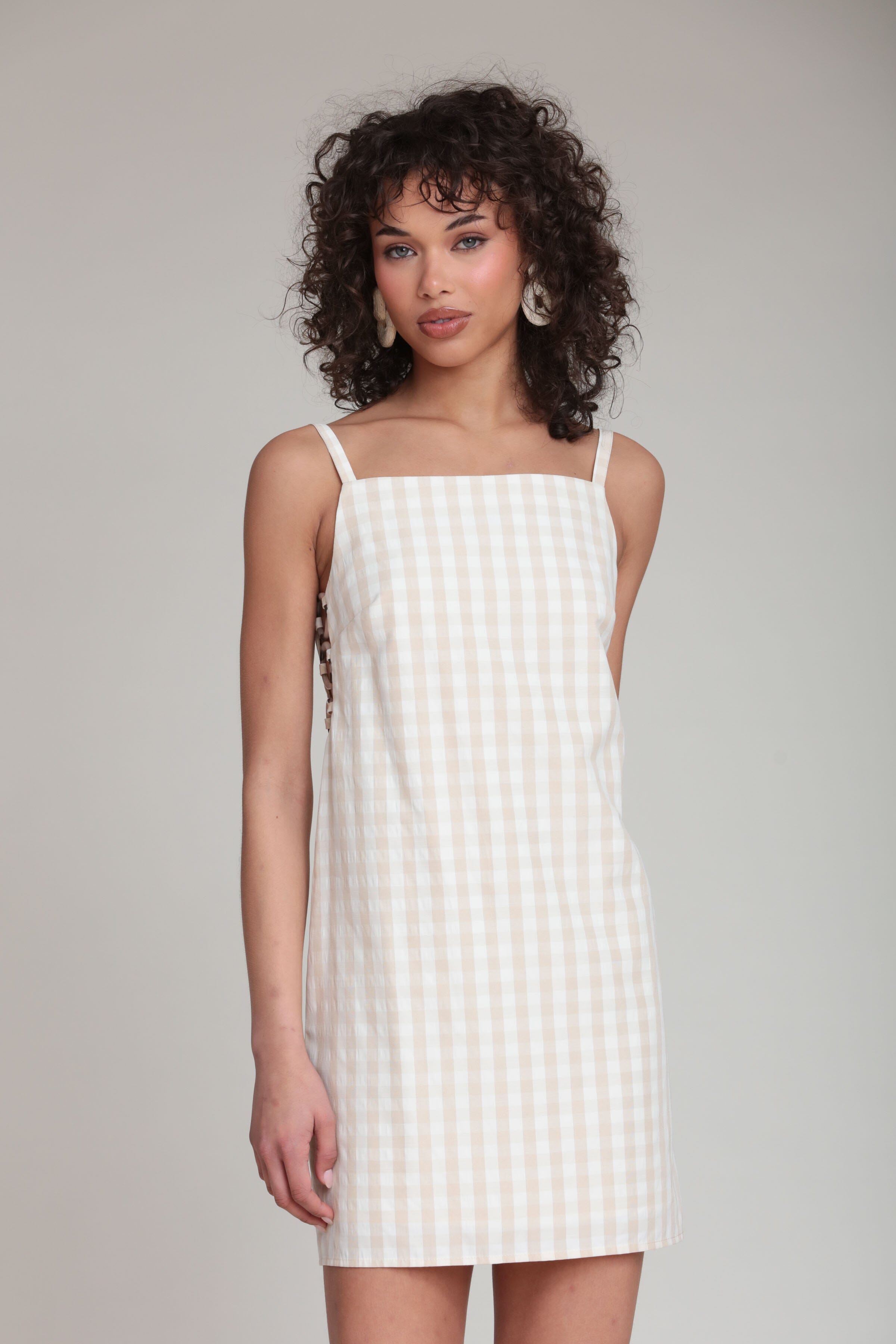 Gingham Seersucker Mini Shift Dress Gingham Seersucker Mini Shift Dress