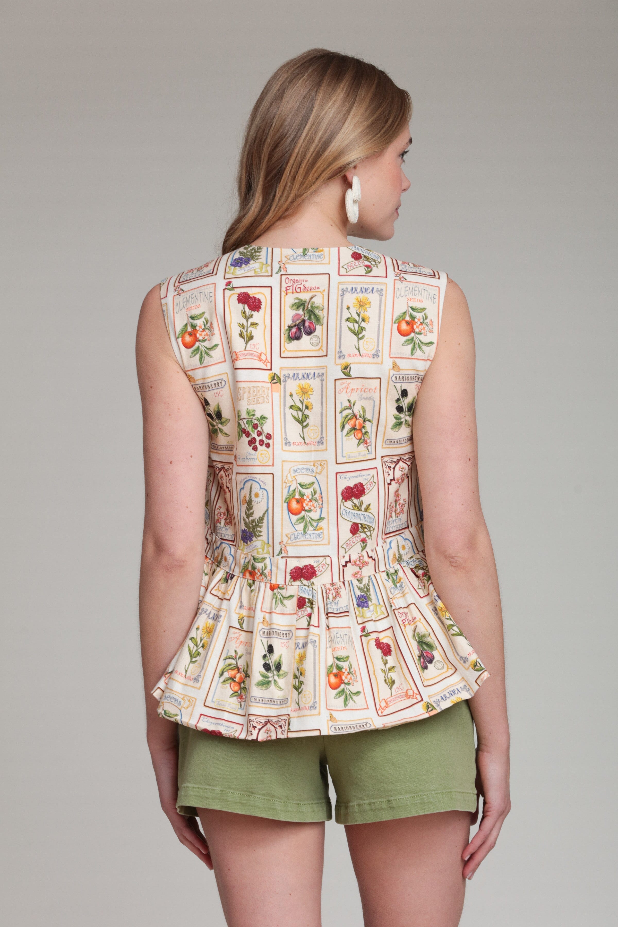 その他 enfold ENFOLD FLOWER CHECK PEPLUM-TOPS Pintuck Peplum Top In Budding Rose Print For Women | J.Crew