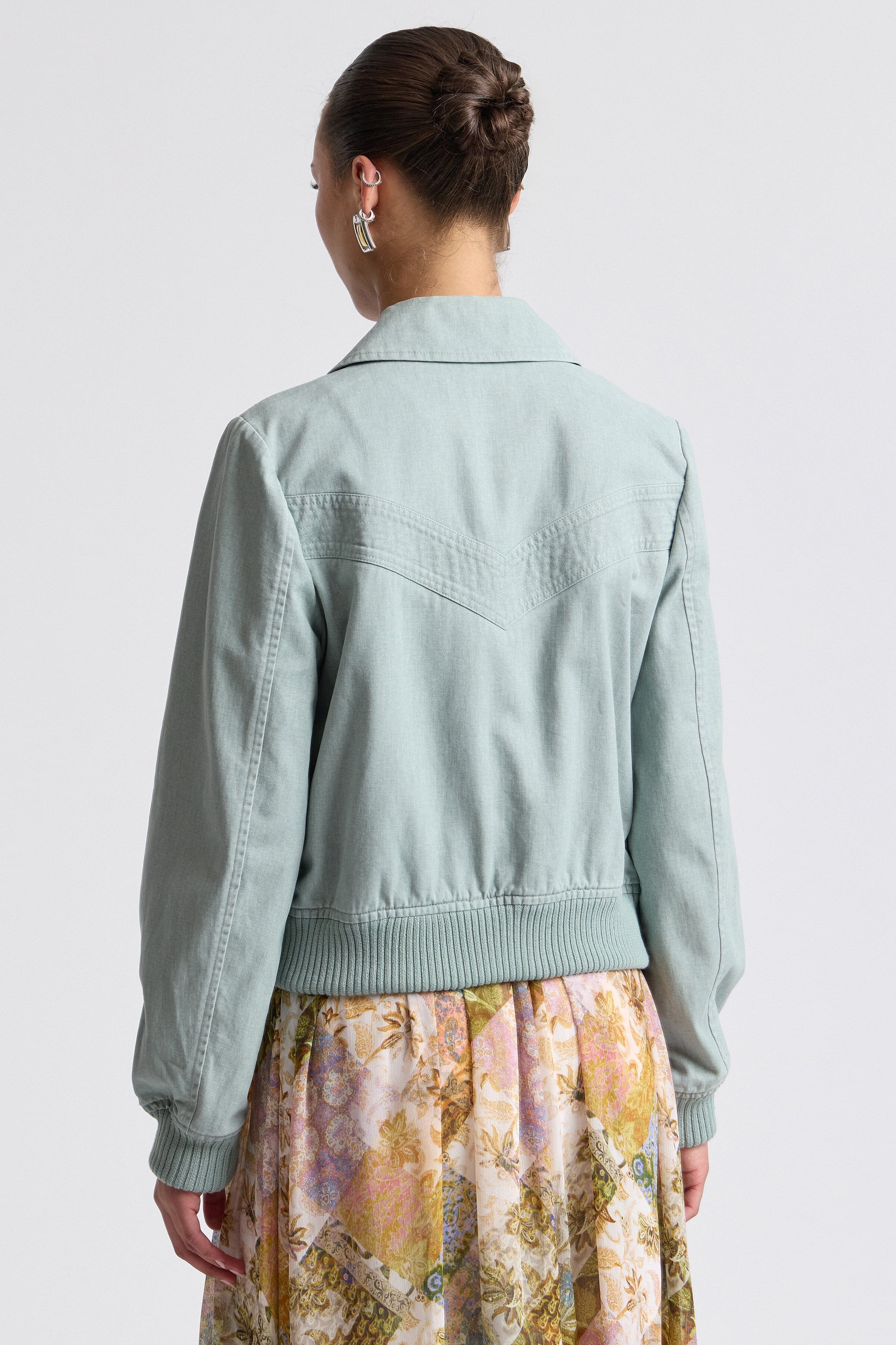 Fern washed cotton bomber jacket women's. Shop designer women's bomber jackets by Avec Les Filles.