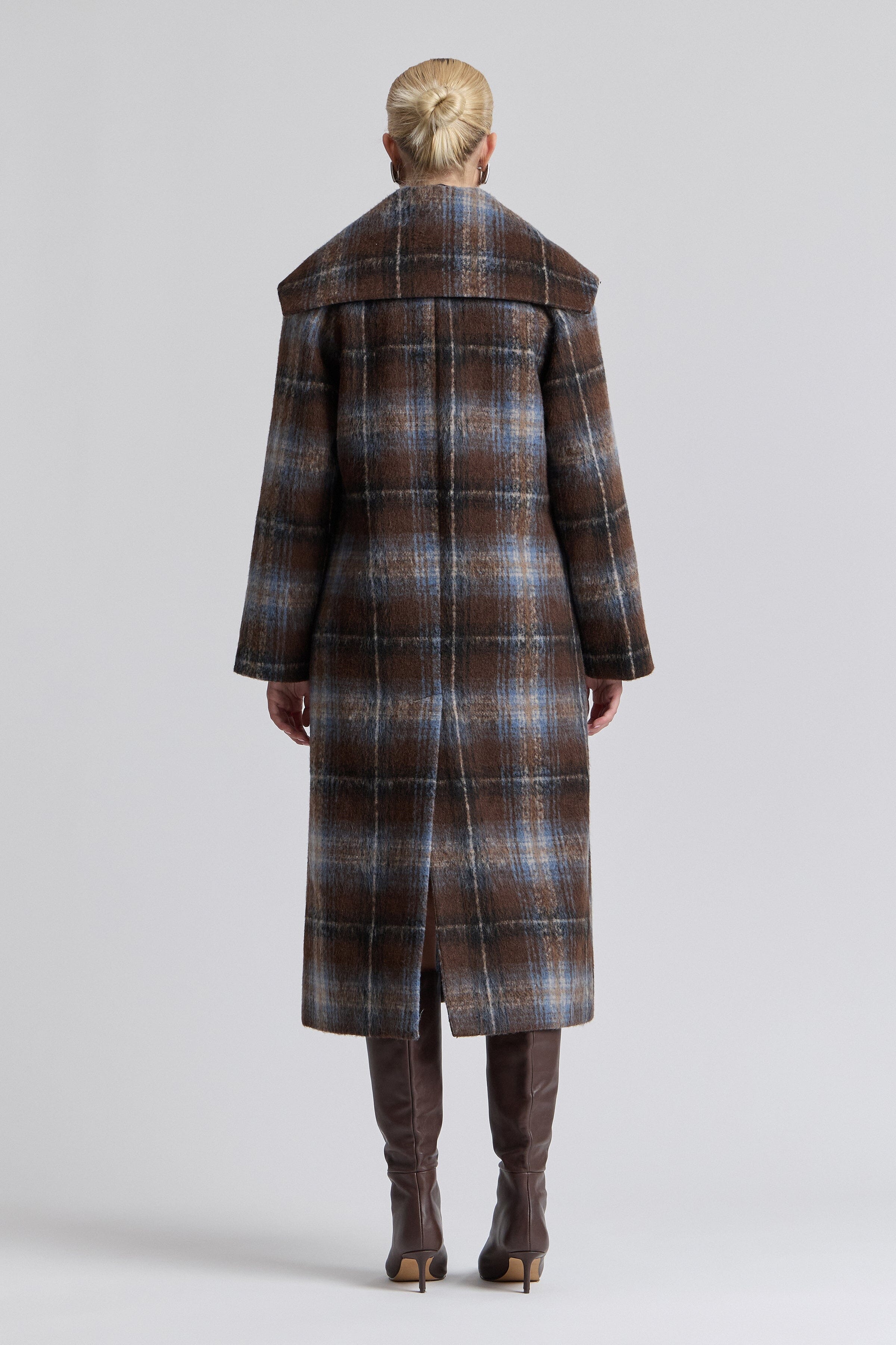 Plaid Sailor Collar Coat Coats & Jackets Avec Les Filles 