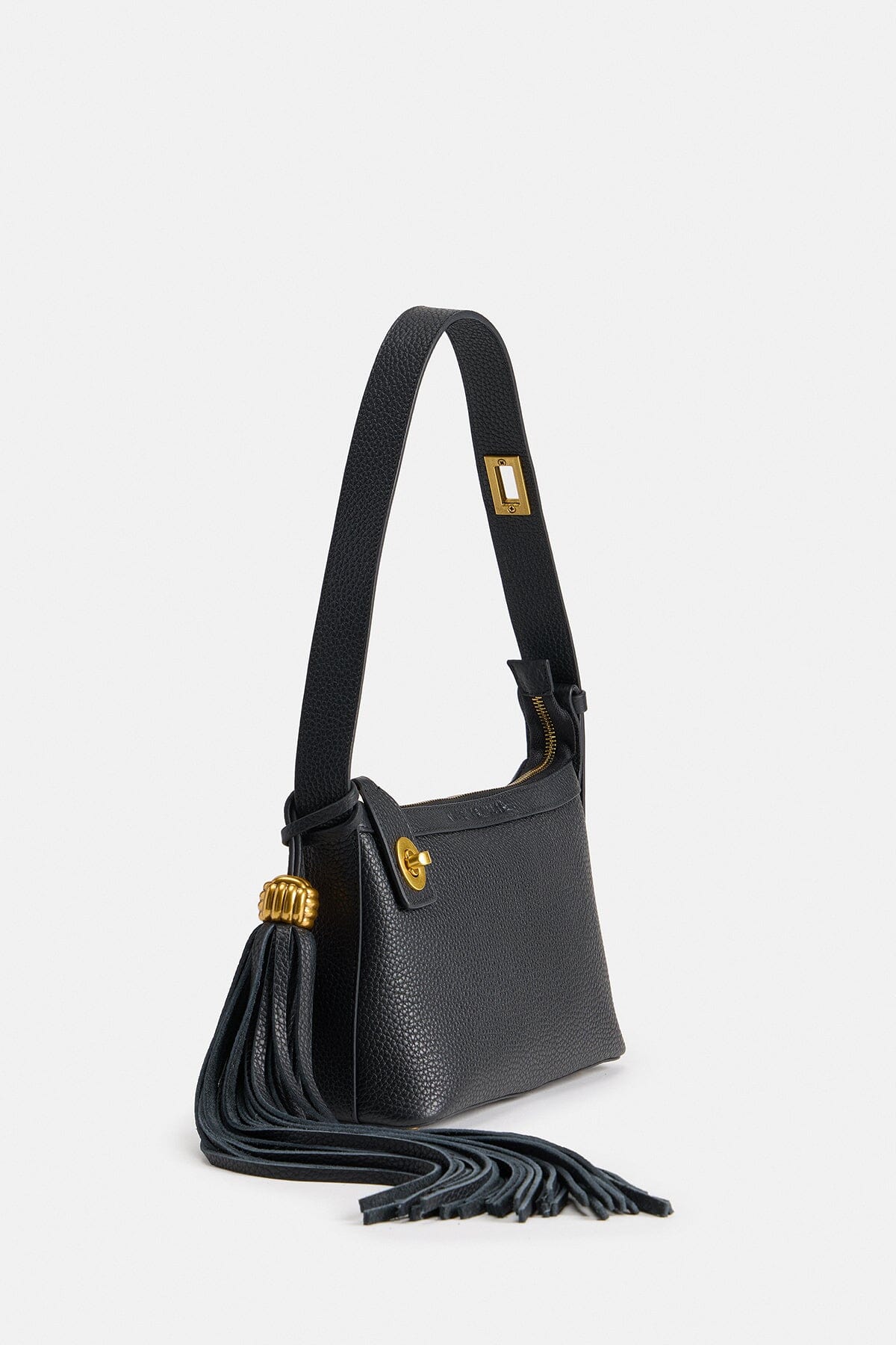 Black leather handbags for women with adjustable shoulder strap - Shop designer bags by Avec Les Filles.