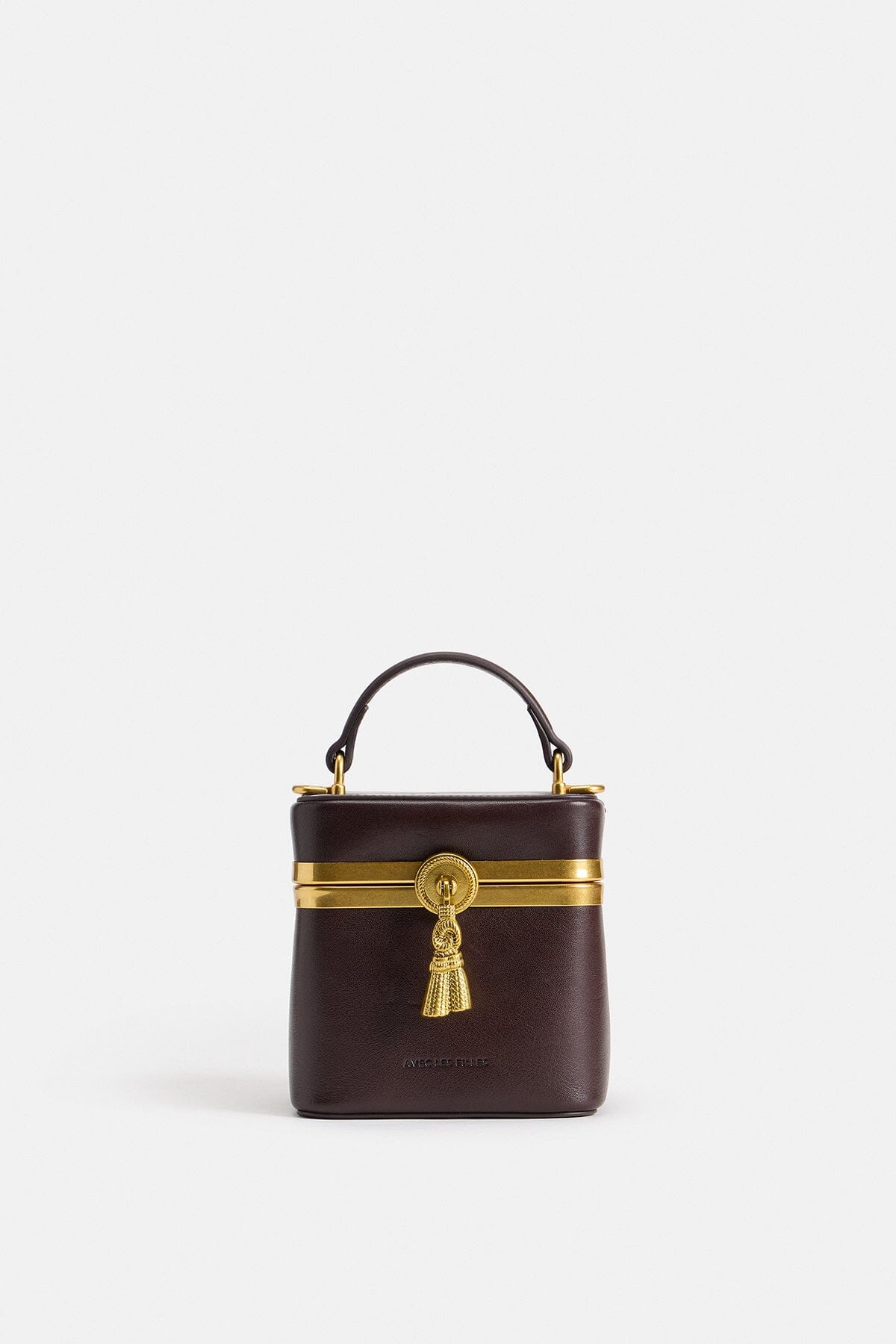 Brown leather crossbody mini bag in genuine leather - Shop women's cute mini bags by Avec Les Filles.