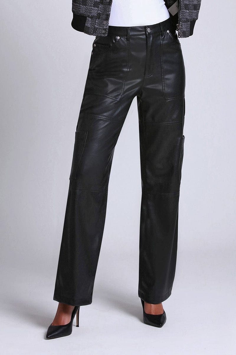 Faux-Ever Leather™ Wide Leg Cargo Pant Pants Avec Les Filles 