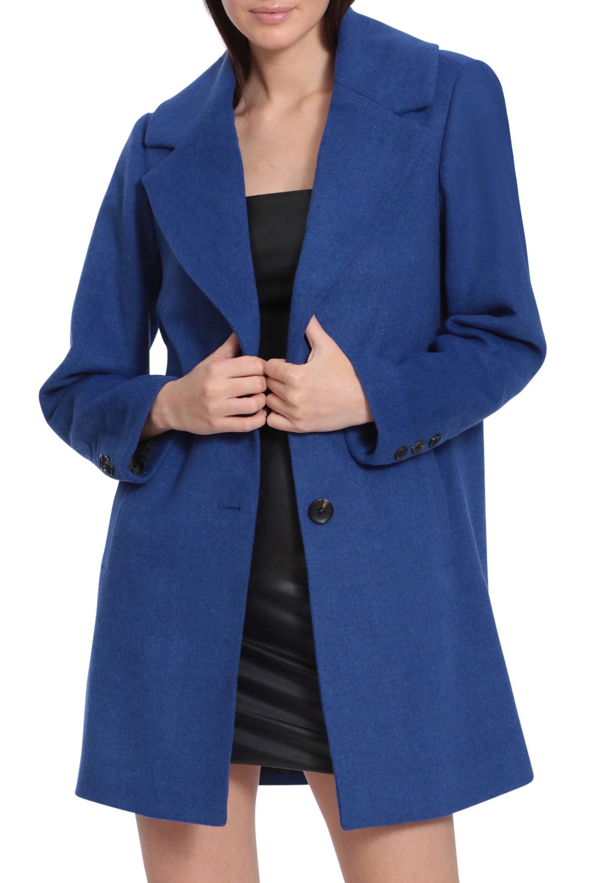 Single Breasted Power Coat Coats & Jackets Avec Les Filles L Cobalt 