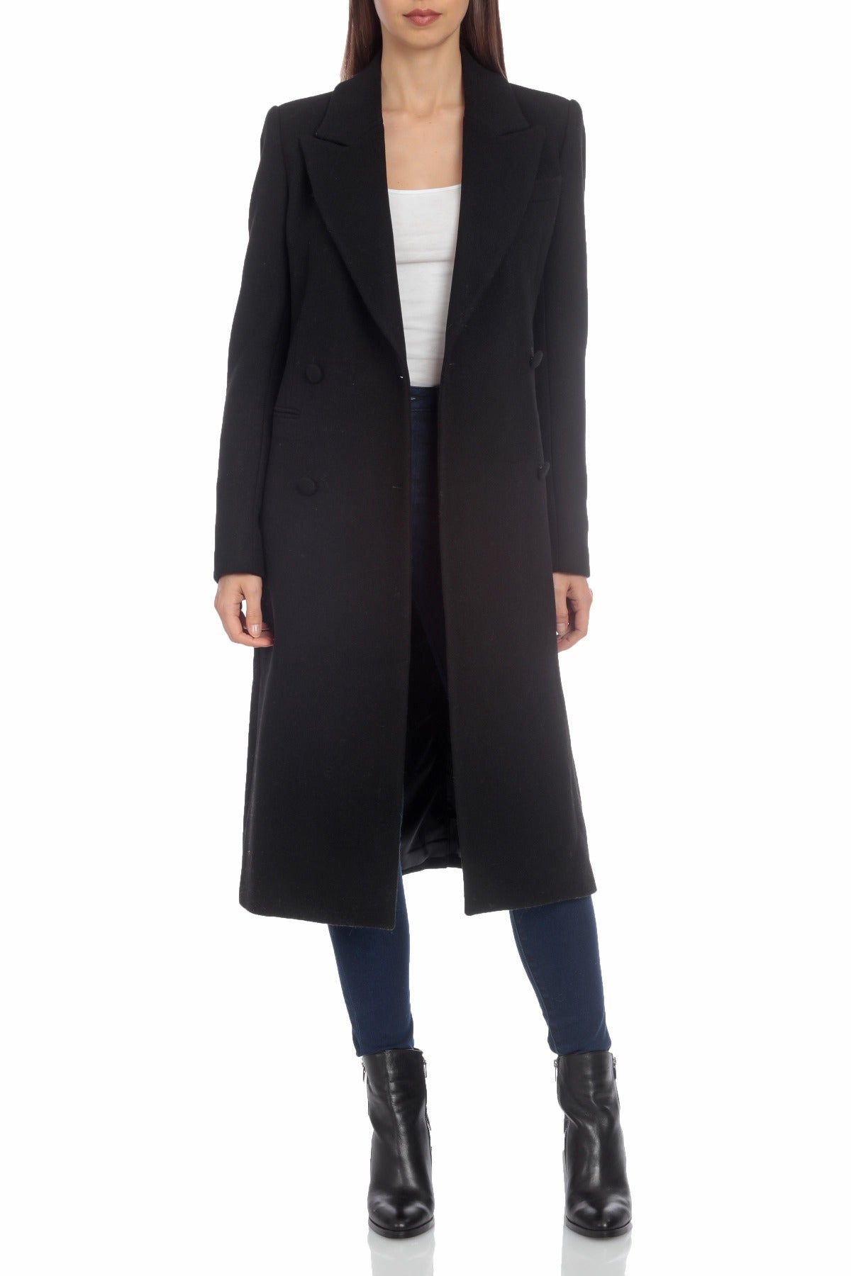 Double-Breasted Tailored Coat Outerwear Avec Les Filles Black L 