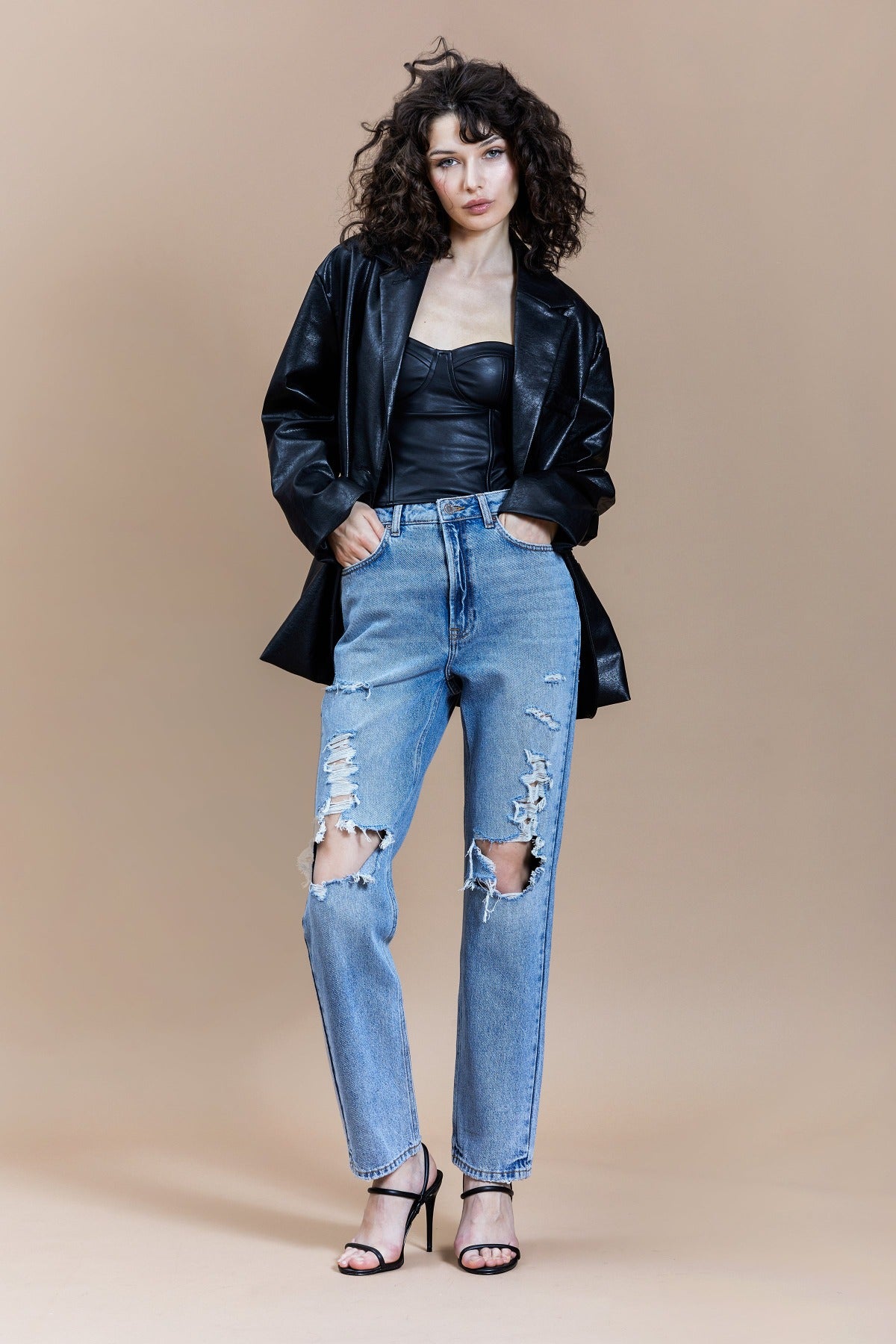 Womens designer hot sale ripped jeans