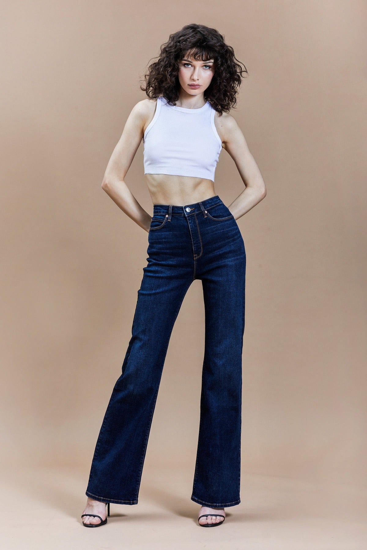 Women s High Waist Sculpt Flared Jeans Denim Pants