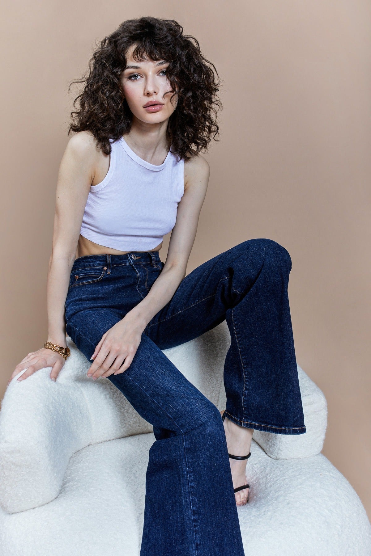 Designer bell bottom jeans hotsell