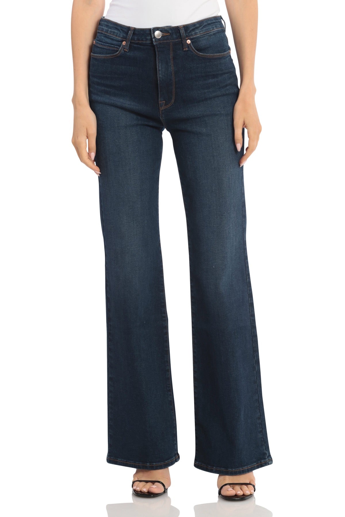 Women s High Waist Sculpt Flared Jeans Denim Pants Avec Les Filles