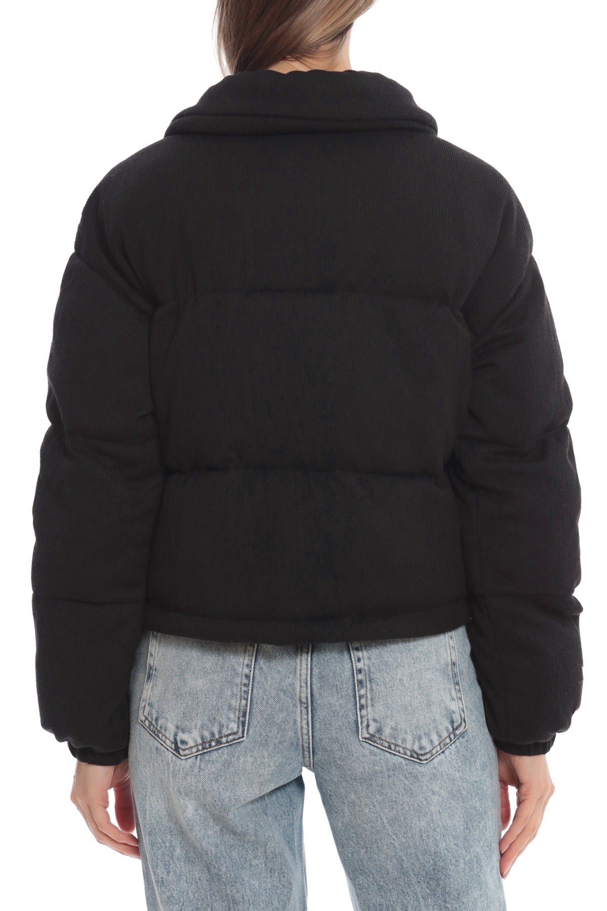 Black Puffer Jacket by Bagatelle for women outerwear coats