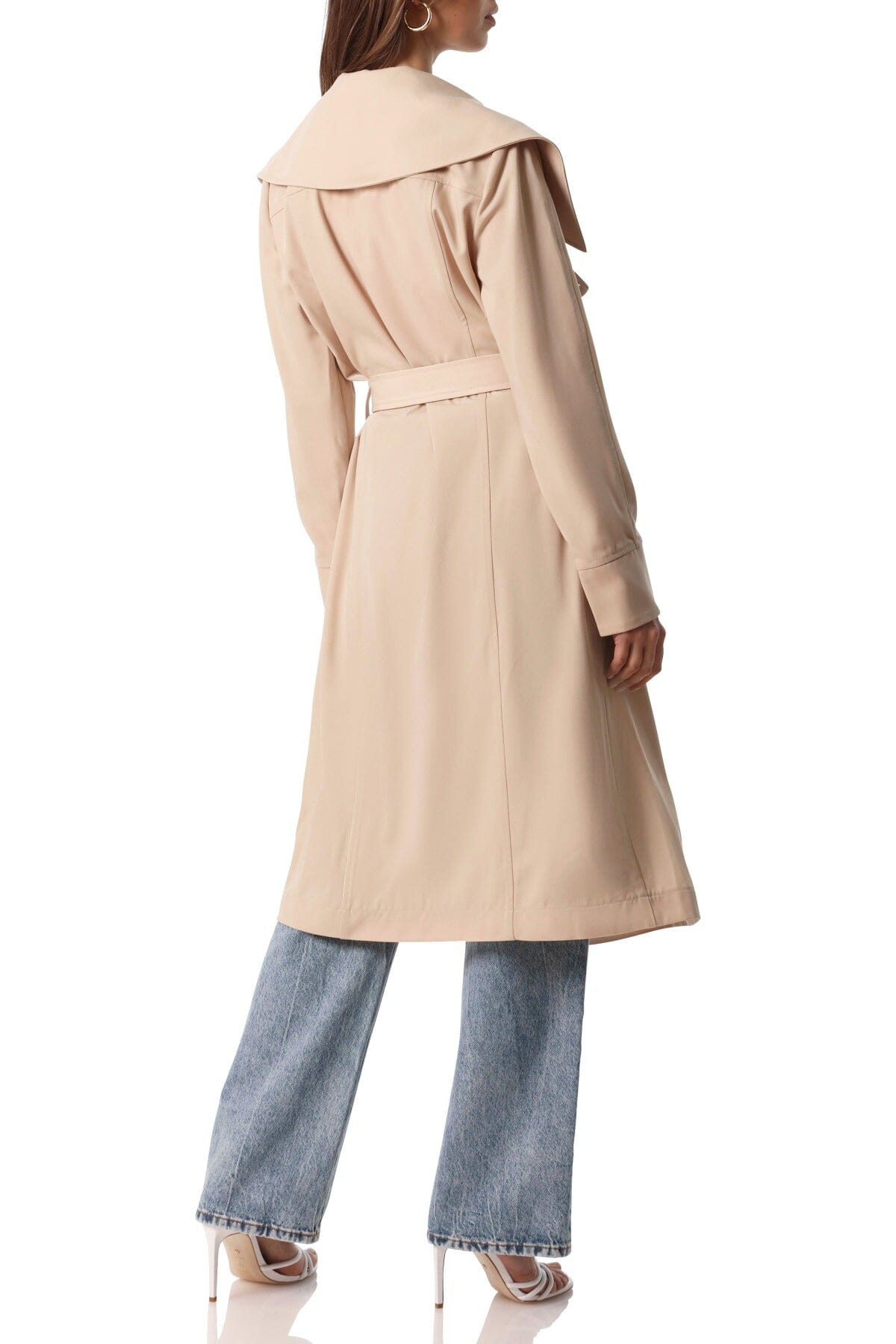 Lightweight Belted Stretch Trench Coat